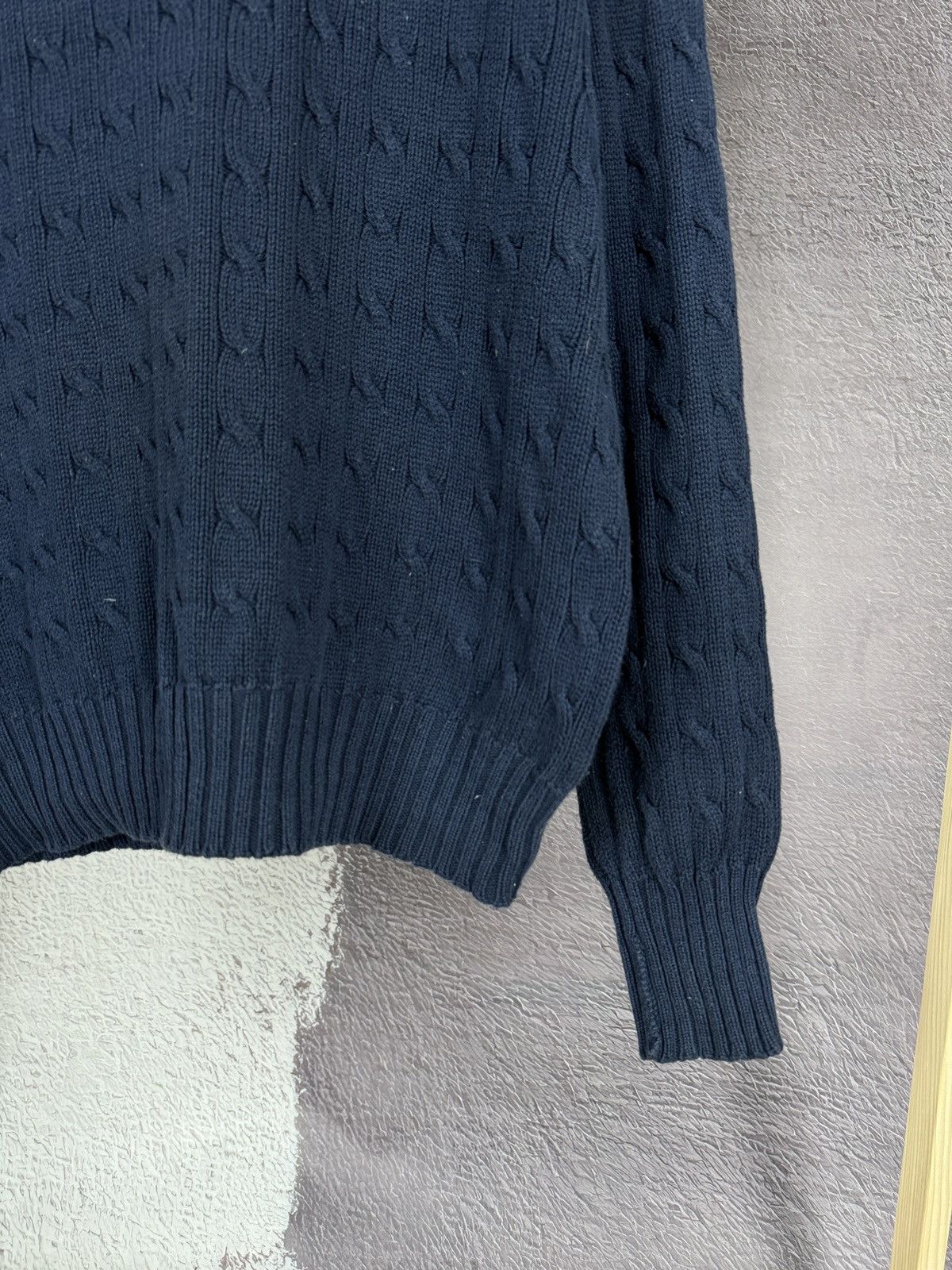 Polo Ralph Lauren Polo Ralph Lauren vintage cable knit navy sweater size L Size US L / EU 52-54 / 3 - 8 Thumbnail