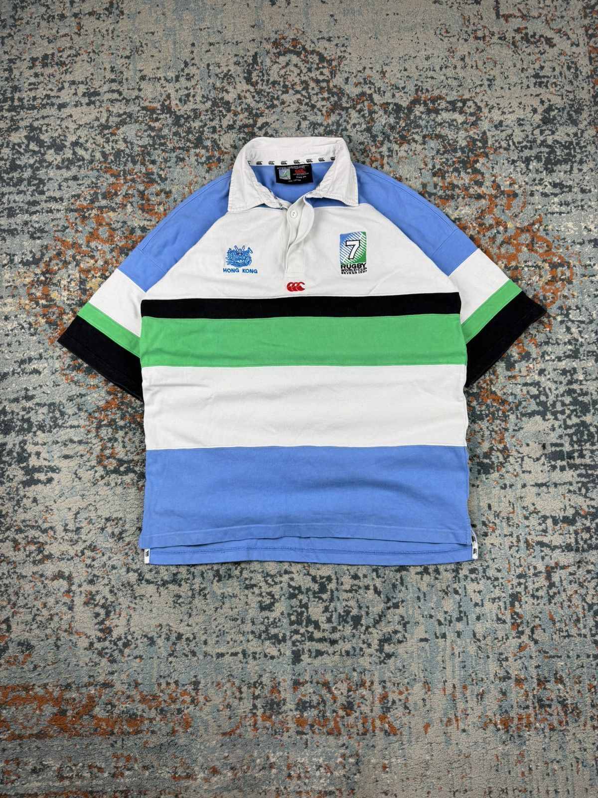 Canterbury of New Zealand Rare Vintage 1997 Rugby World Cup hong kong rugby jersey tee Size US XL / EU 56 / 4 - 1 Thumbnail