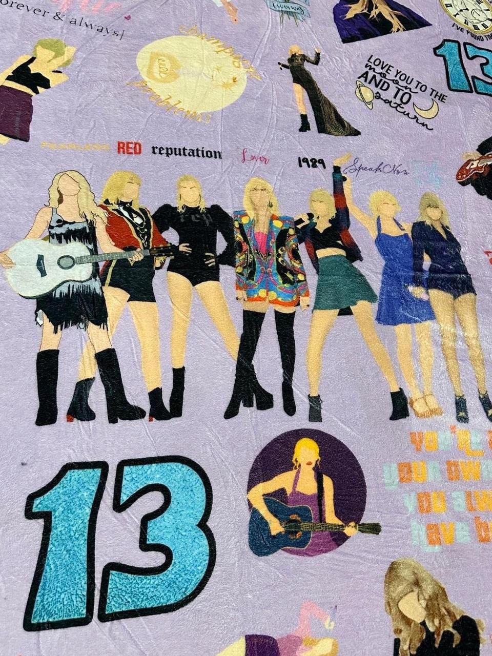 Other Taylor Swift Eras Tour Fleece Throw Blanket Size ONE SIZE - 2 Thumbnail