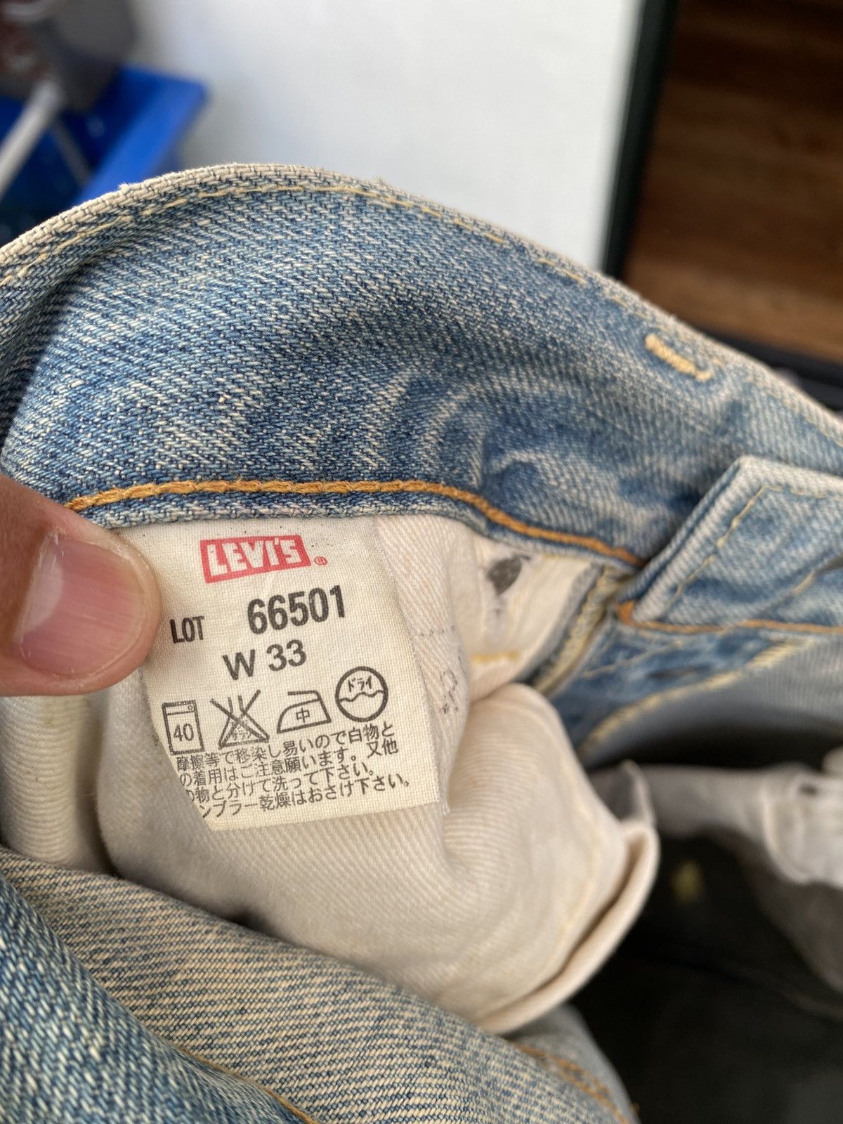 Levi's Vintage Clothing × Vintage W31x32.5 Levi's 501 redline big E denime distressed Size US 31 - 8 Thumbnail
