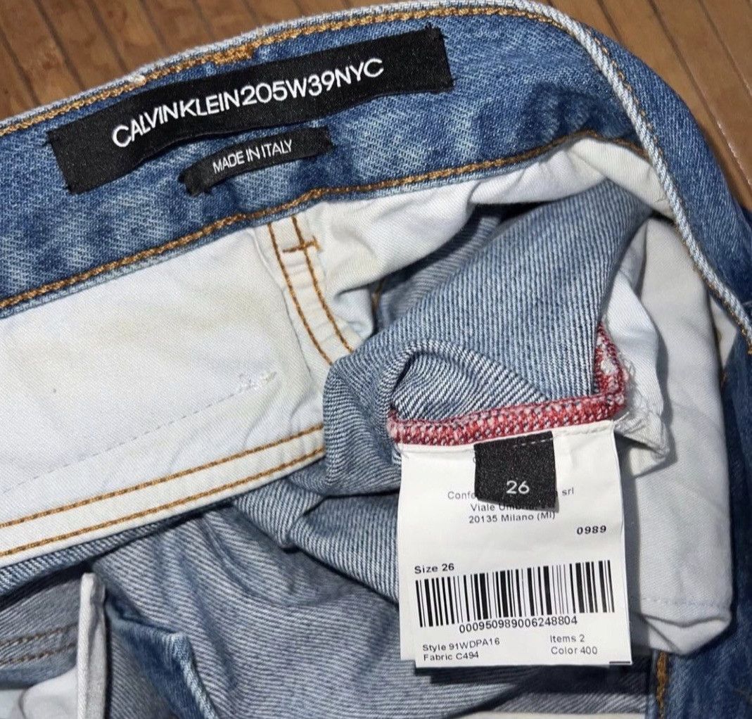 Calvin Klein 205W39NYC SS19 Reflective Patch Denim Jeans Size US 26 / EU 42 - 6 Thumbnail