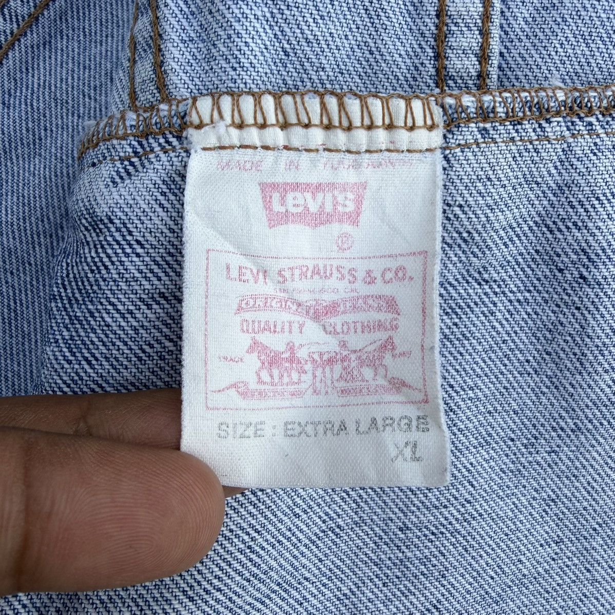 Levi's 🔥Limited🔥Vintage 80s Levis Distressed Trucker Denim Jacket Size US XL / EU 56 / 4 - 20 Thumbnail