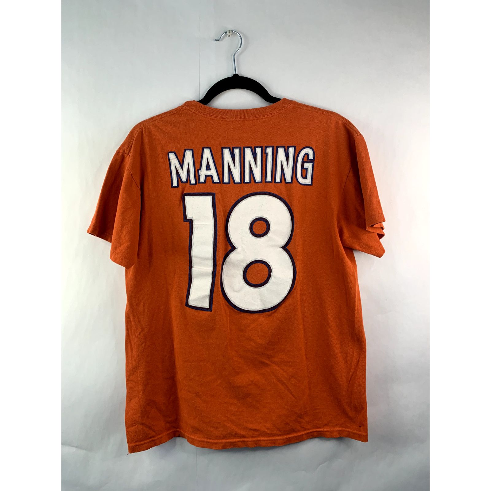 NFL Broncos Peyton Manning Shirt Medium Orange 18 Football Tee Size US M / EU 48-50 / 2 - 6 Thumbnail