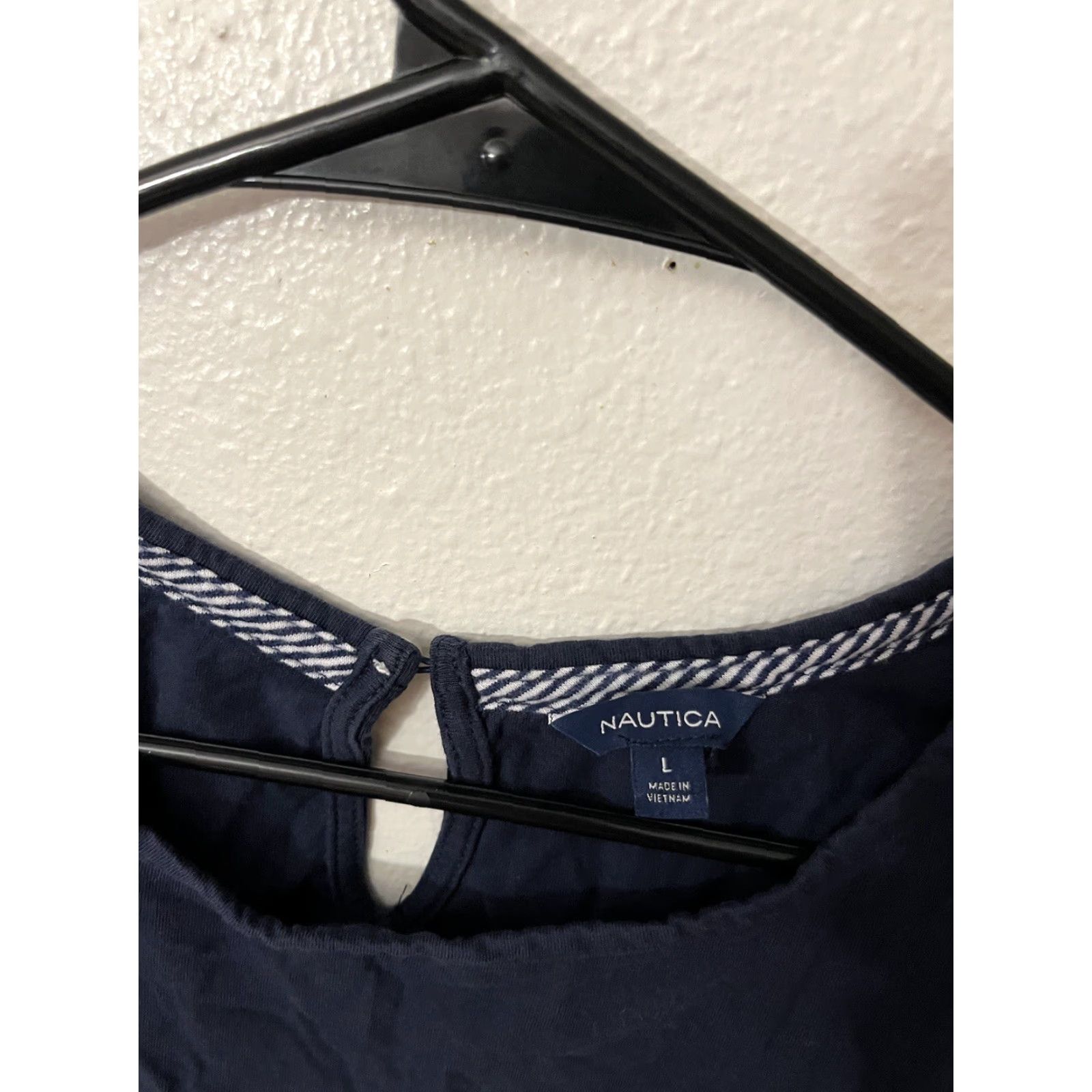 Nautica NAUTICA Women's Short Sleeve Tie Knot T-Shirt Navy Large Basic Colorful Size L / US 10 / IT 46 - 3 Thumbnail