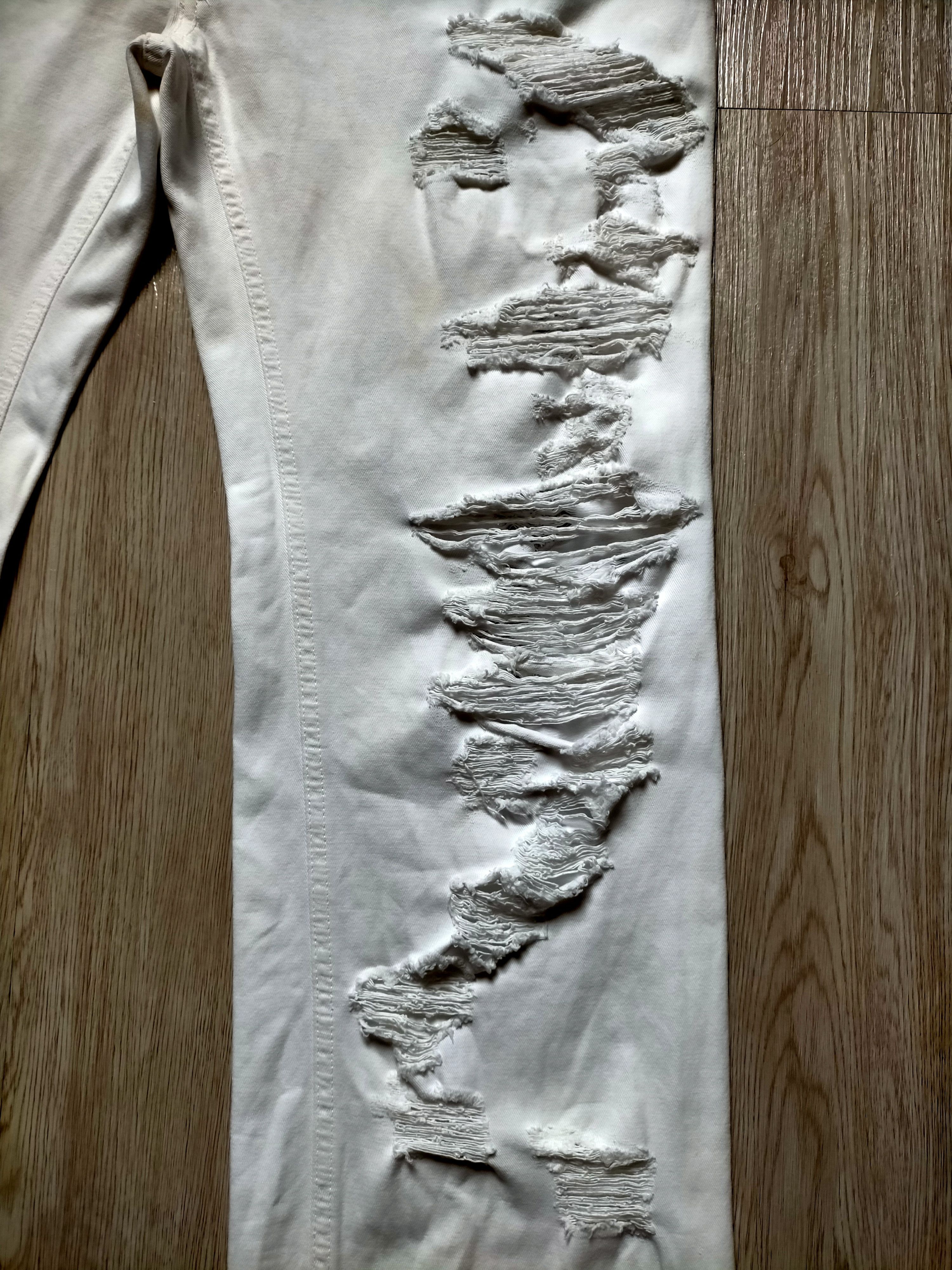 Dolce & Gabbana Dolce&Gabbana White Ripped Jeans 2005 Zipped Denim Size US 34 / EU 50 - 9 Thumbnail