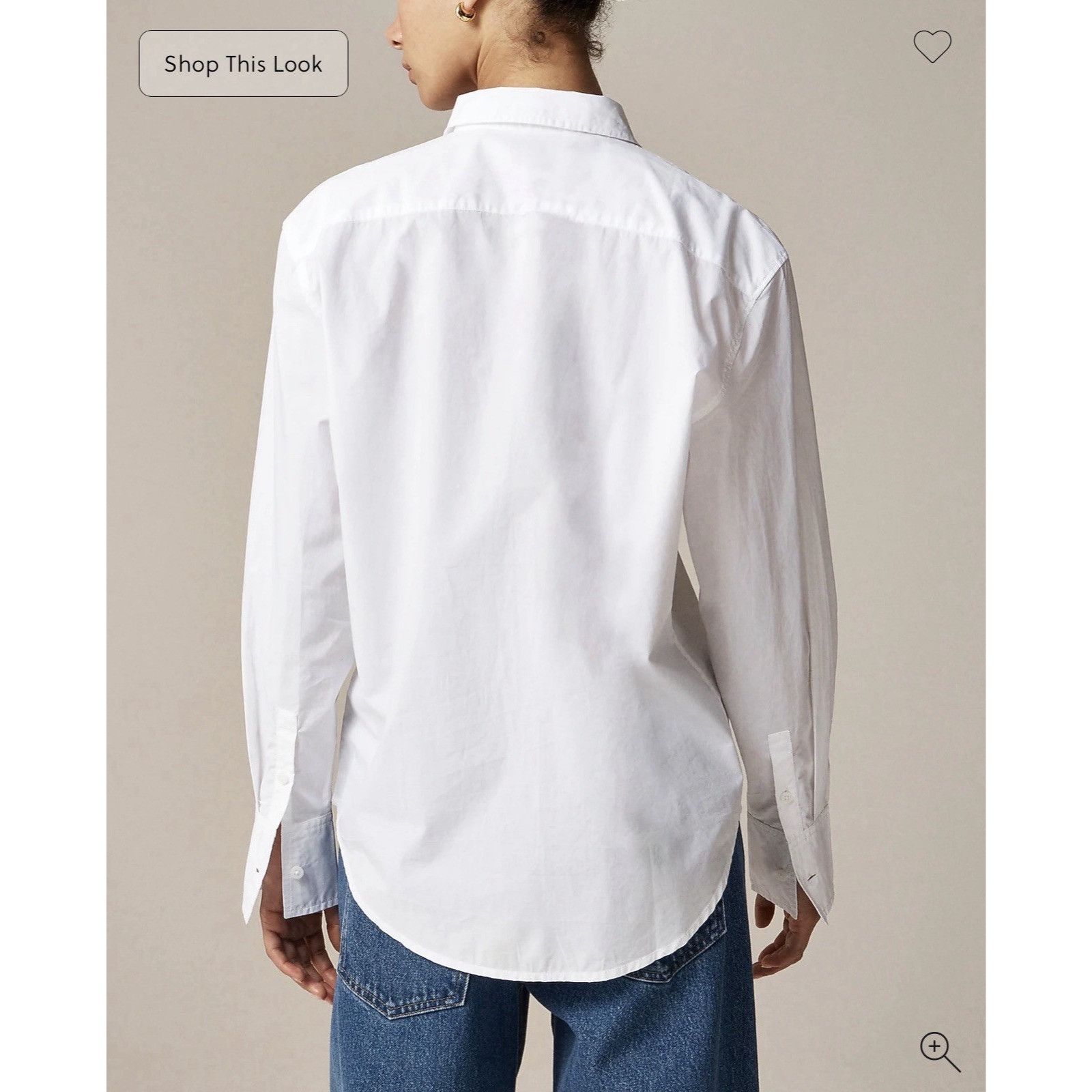 J.Crew J.Crew Button Up Shirt In Cotton Poplin White Sz 4 Relaxed Size S / US 4 / IT 40 - 4 Thumbnail