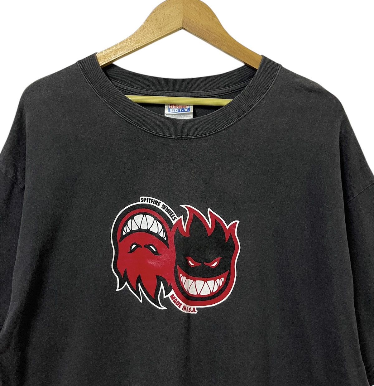 Spitfire VINTAGE 90s SPITFIRE WHEELS USA OG SKATEBOARDS LOGO TSHIRT Size US XL / EU 56 / 4 - 3 Thumbnail