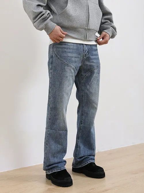 VIBE y2k patchwork distressed flared jeans Size US 32 / EU 48 - 4 Thumbnail