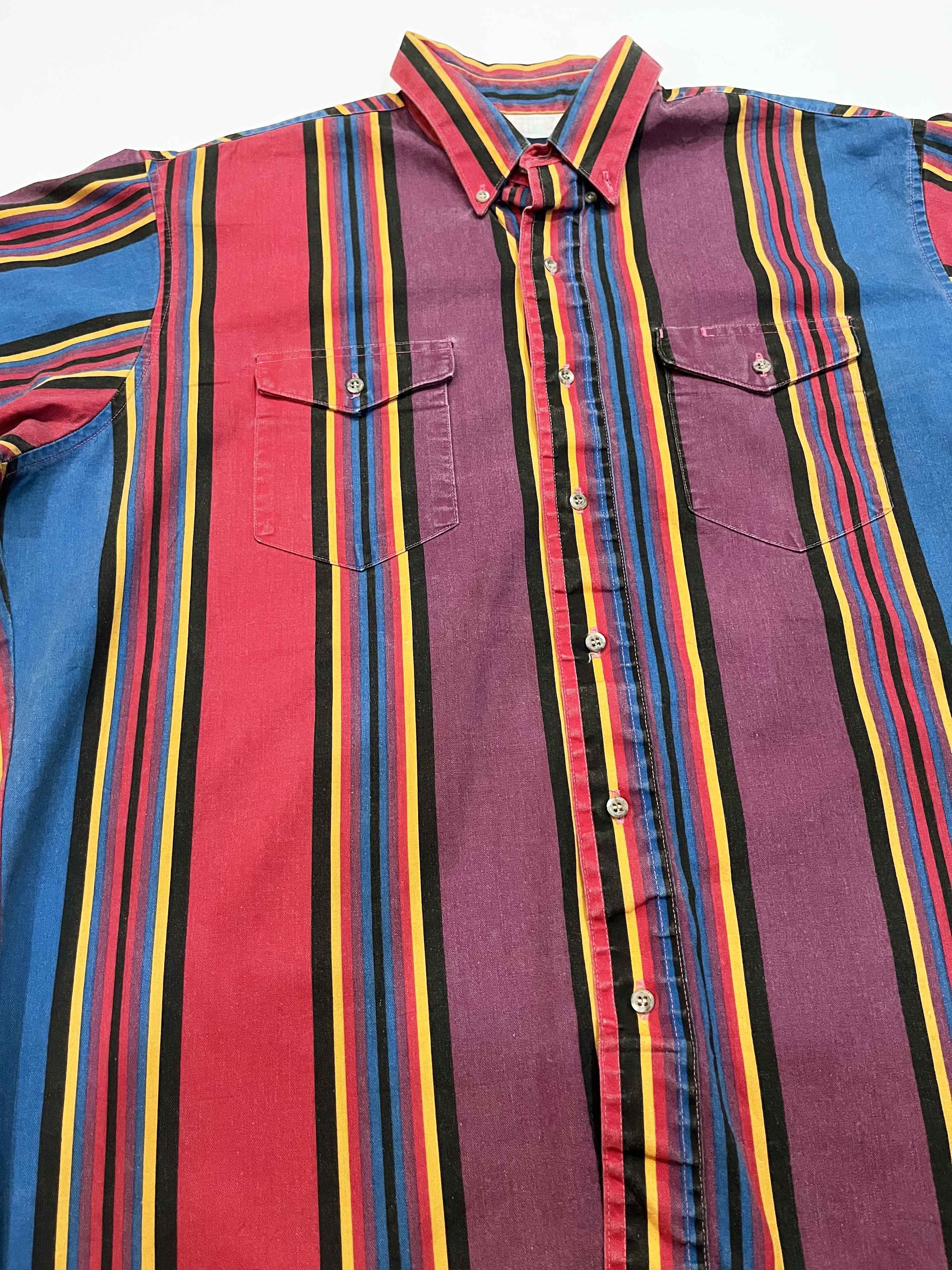 Vintage × Wrangler Vintage Wrangler Brushpopper Western Cowboy Striped Shirt Size US L / EU 52-54 / 3 - 5 Thumbnail