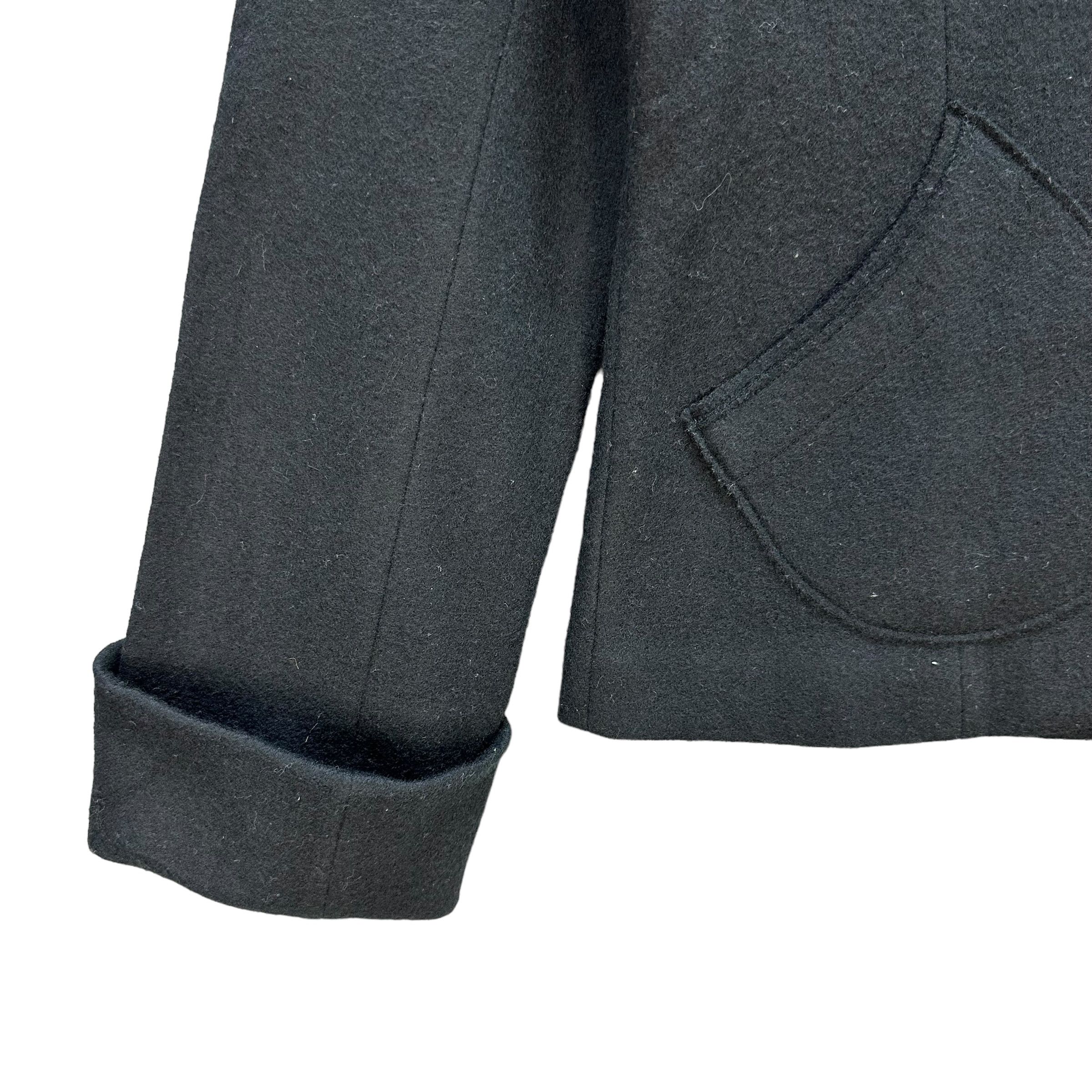 Japanese Brand ELODIE NELSON Single Button Wool Crop Jacket #A47-1095 Size S / US 4 / IT 40 - 4 Thumbnail