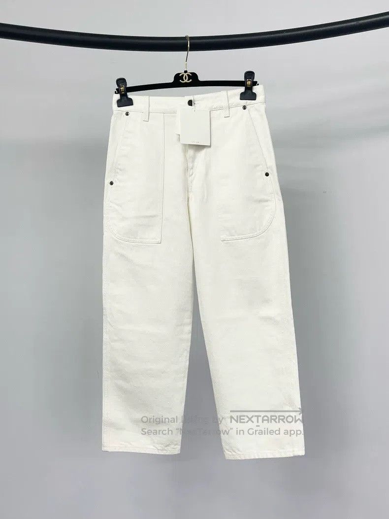 The Row The row size 0 White denim cropped trousers Size 22" - 1 Thumbnail