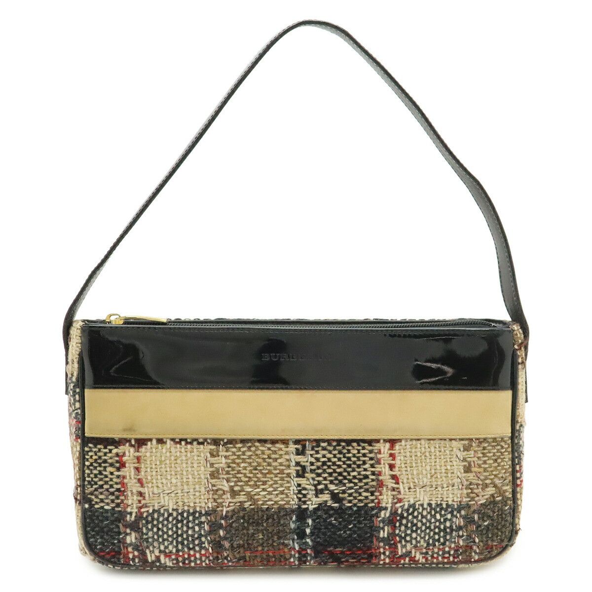 Burberry Burberry Burberry Wool Patent Leather Suede Shoulder Bag Textile Shoulder Bag DUTY FREE for USA Size ONE SIZE - 1 Thumbnail