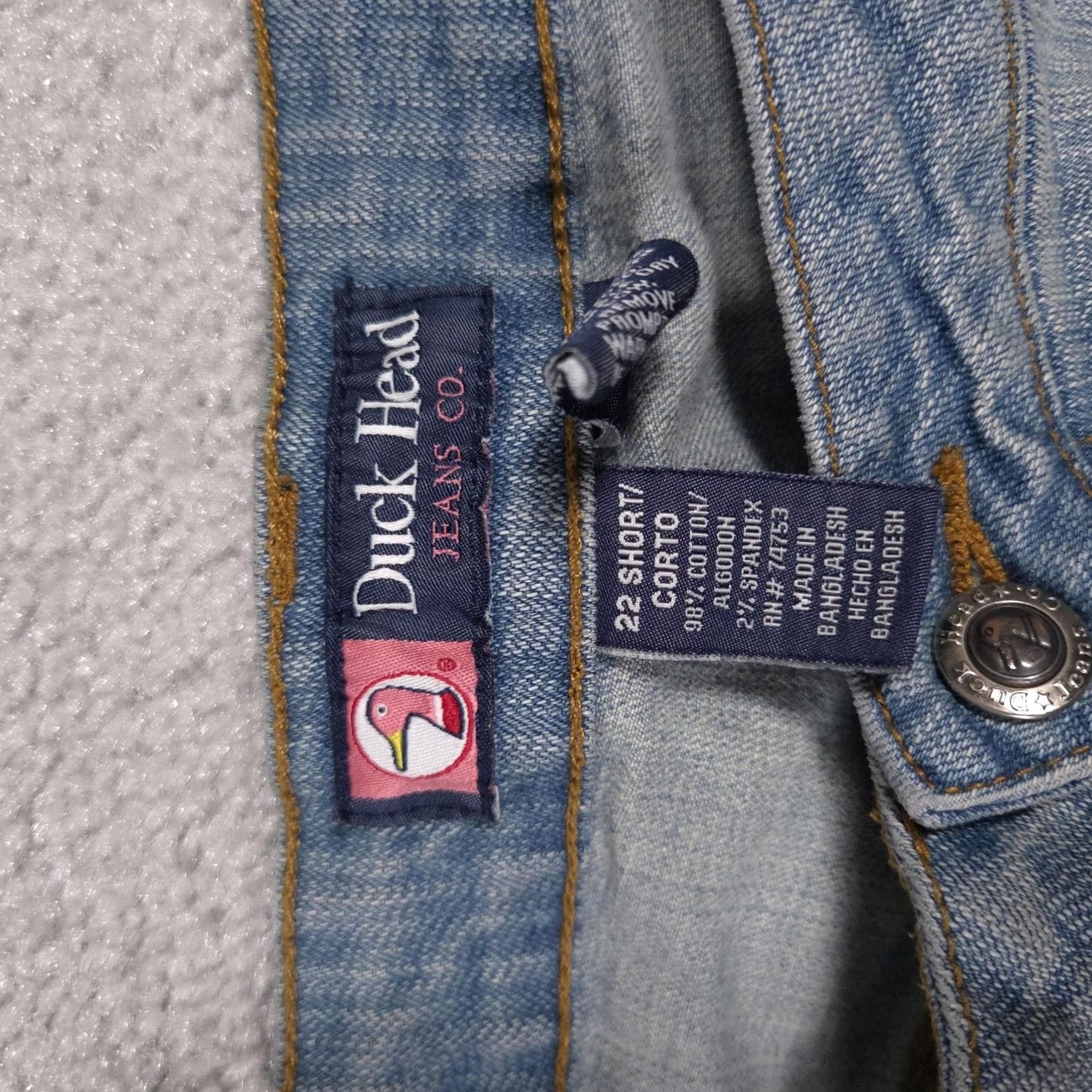 Vintage Duck Head Jeans Womens 22W Short Light Wash Bootcut Stretch Denim Plus Size Blue Size 40" / US 18 - 5 Thumbnail