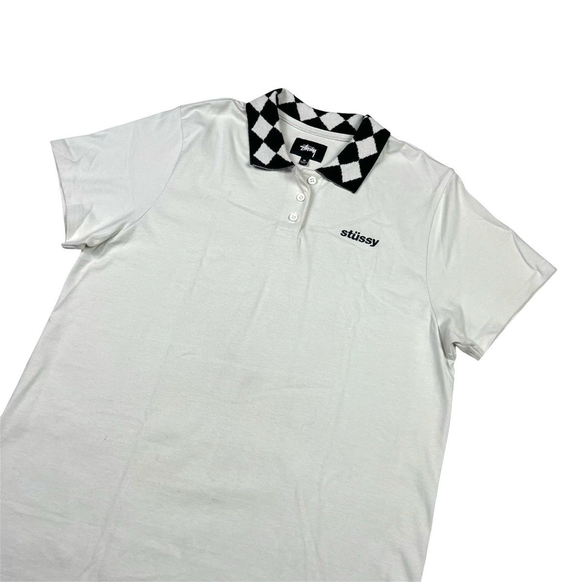 Stussy × Vintage Stussy Vintage Streetwear Polo Skateboarding White Size US M / EU 48-50 / 2 - 2 Thumbnail