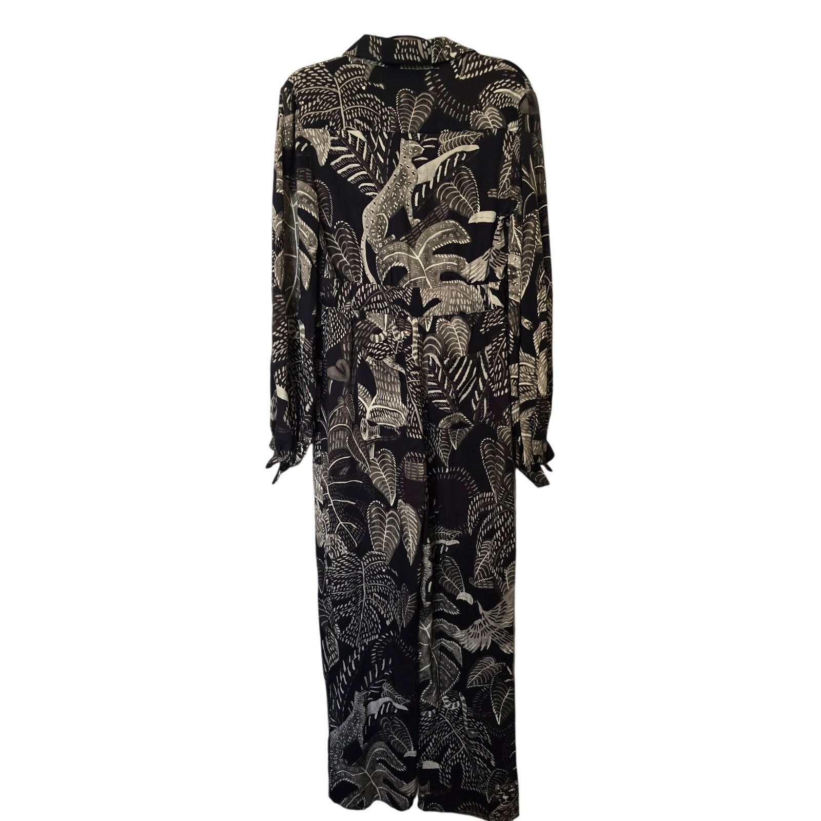 Anthropologie × Farm Rio New Tropical Print Jumpsuit Coverall Elastic Waist Small Size 28" / US 6 / IT 42 - 4 Thumbnail