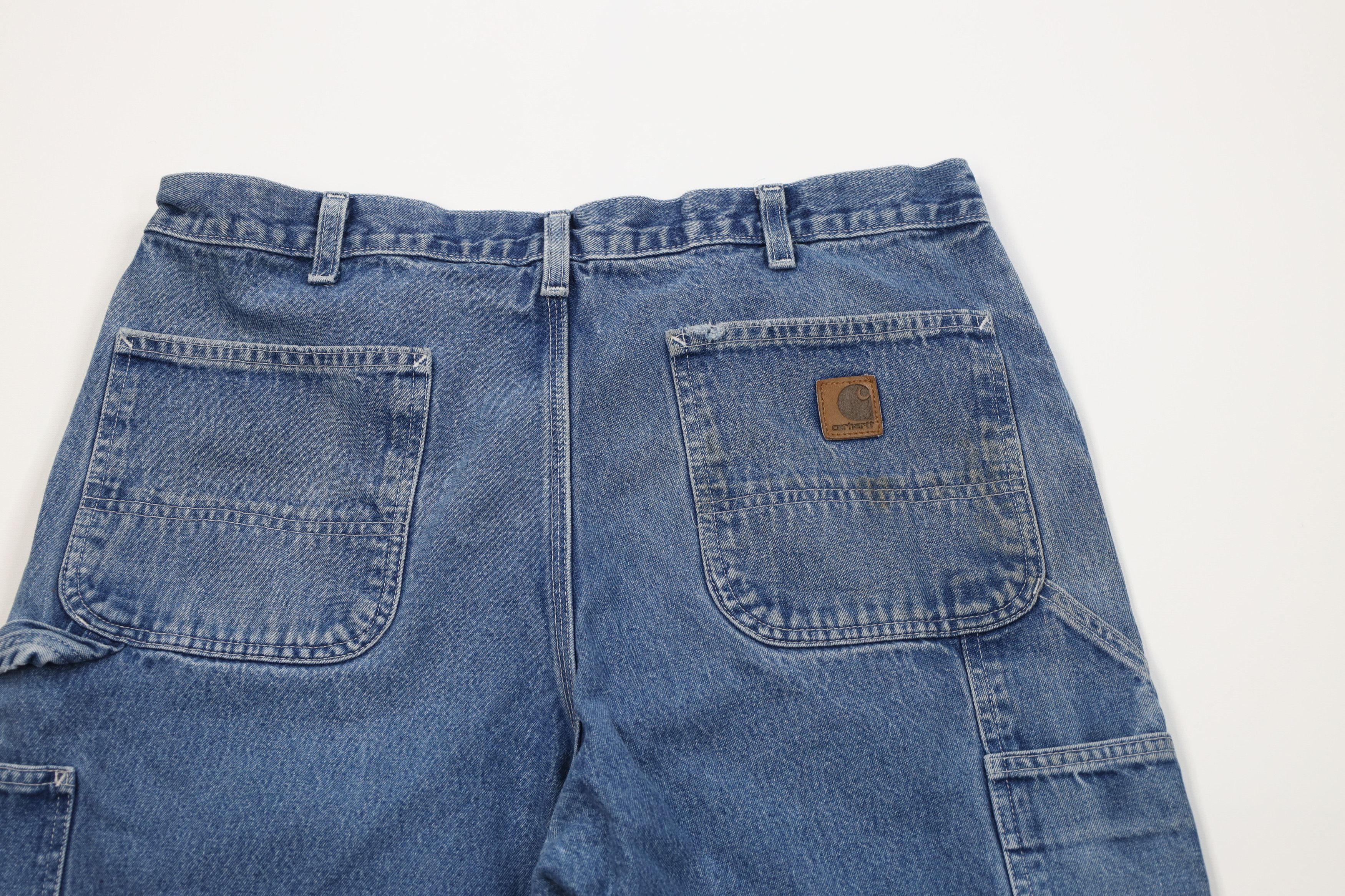 Carhartt Vintage Y2K Carhartt Wide Leg Dungaree Denim Jeans Blue Size US 36 / EU 52 - 13 Thumbnail