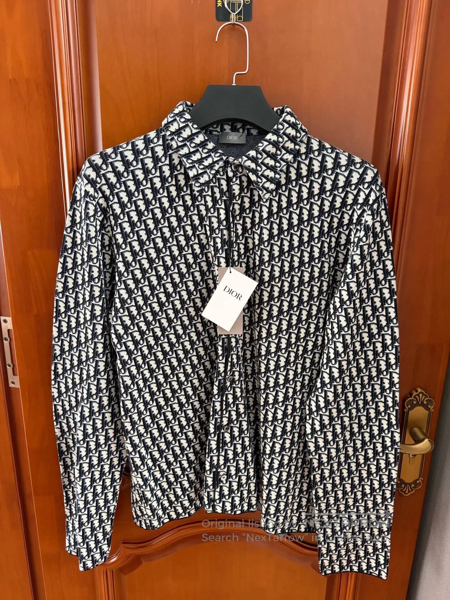 Dior Dior Full Logo Printed Cotton Long Sleeve Shirt Jacket| Size US XL / EU 56 / 4 - 1 Thumbnail