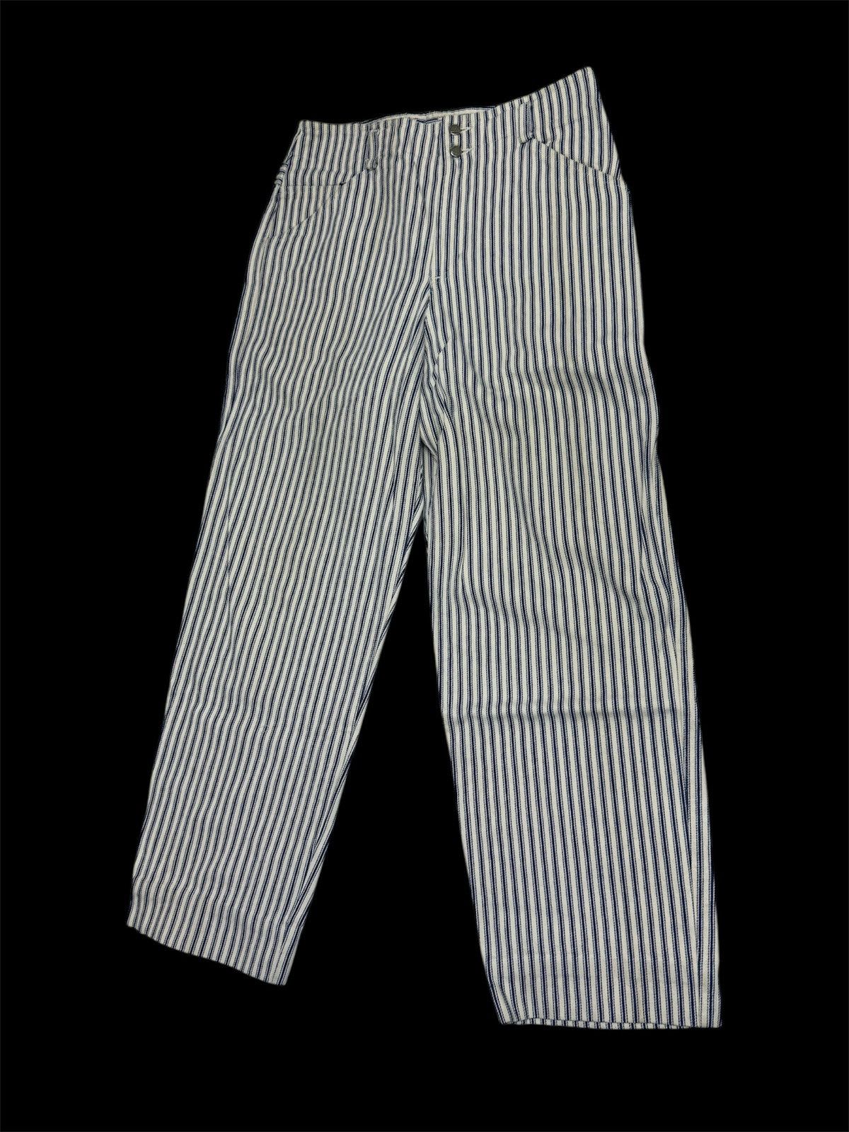 Vintage STRIPE PANTS WORK WEAR BY LIZ WEAR MADE IN USA HICKORY STYLE Size US 30 / EU 46 - 4 Thumbnail