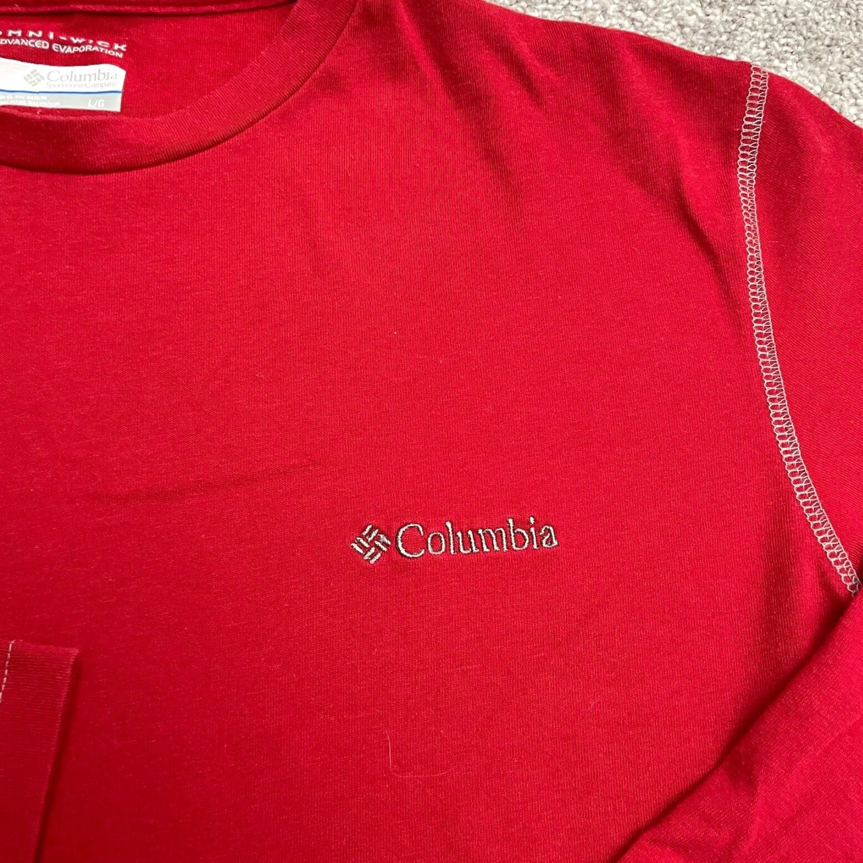 Vintage Columbia Mens Red Omni Wick Shirt Long Sleeve Crew Neck Outdoor Top Size US L / EU 52-54 / 3 - 3 Thumbnail