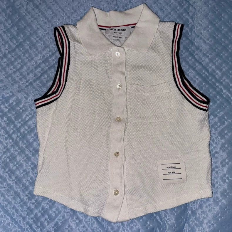 Thom Browne Thom Browne Sleeveless T-shirt Size XS / US 0-2 / IT 36-38 - 1 Thumbnail