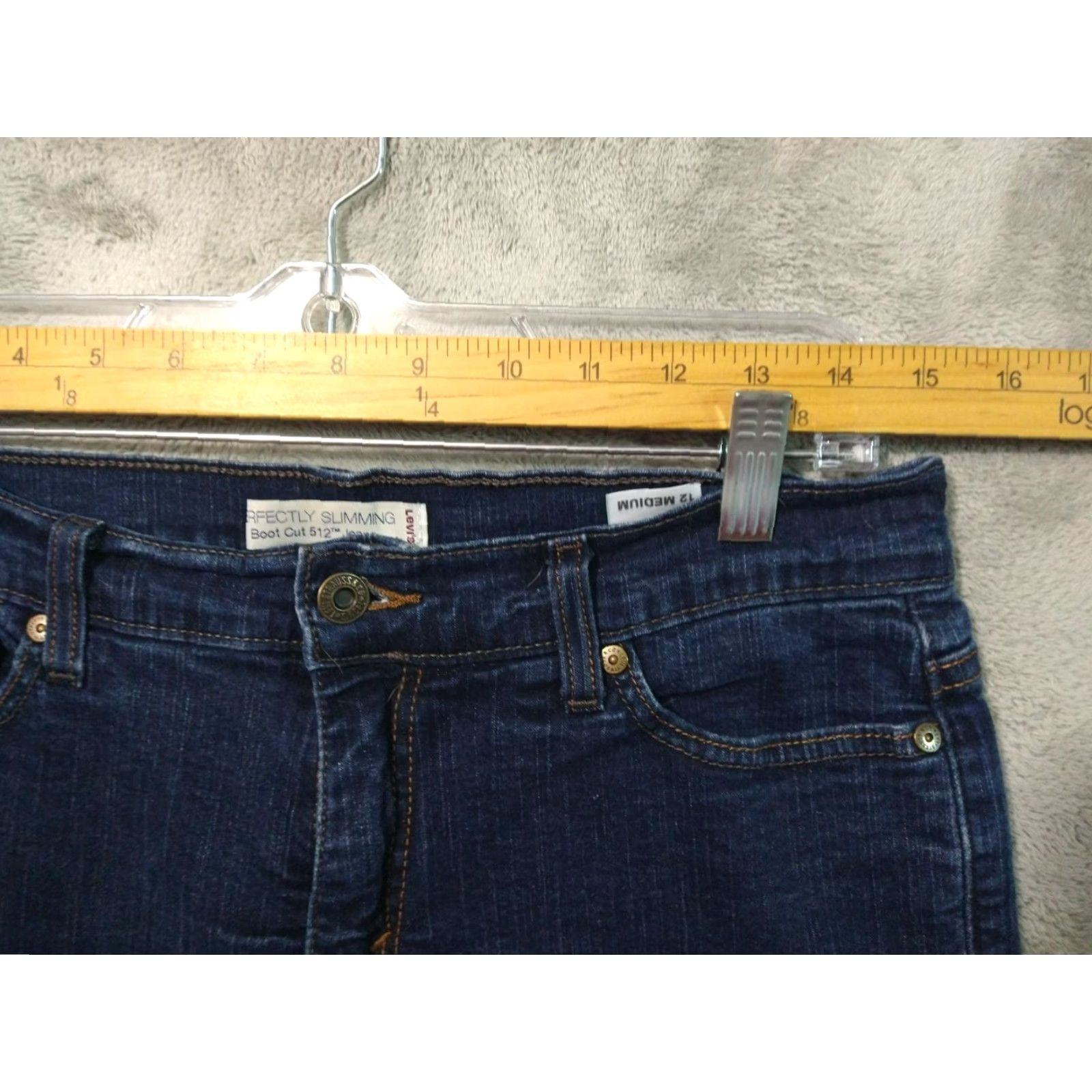 Levi's Levi's Jeans Adult 12 Blue Denim 512 Slim Bootcut 5-Pocket Womens Size 34" / US 12 / IT 48 - 3 Thumbnail