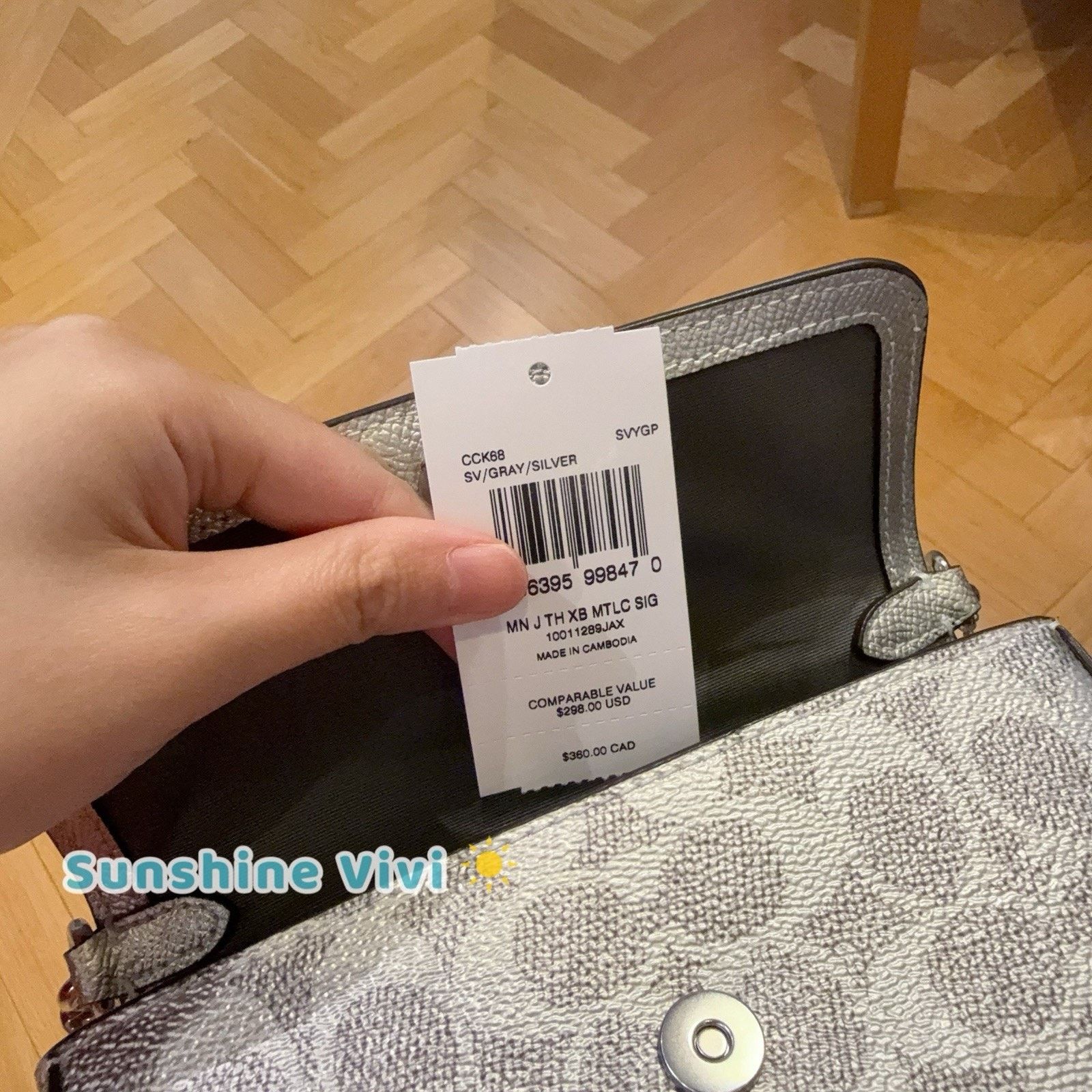 Coach NWT Coach Mini Josie Top Handle Bag Canvas CCK68 Gray/Silver Size ONE SIZE - 7 Thumbnail