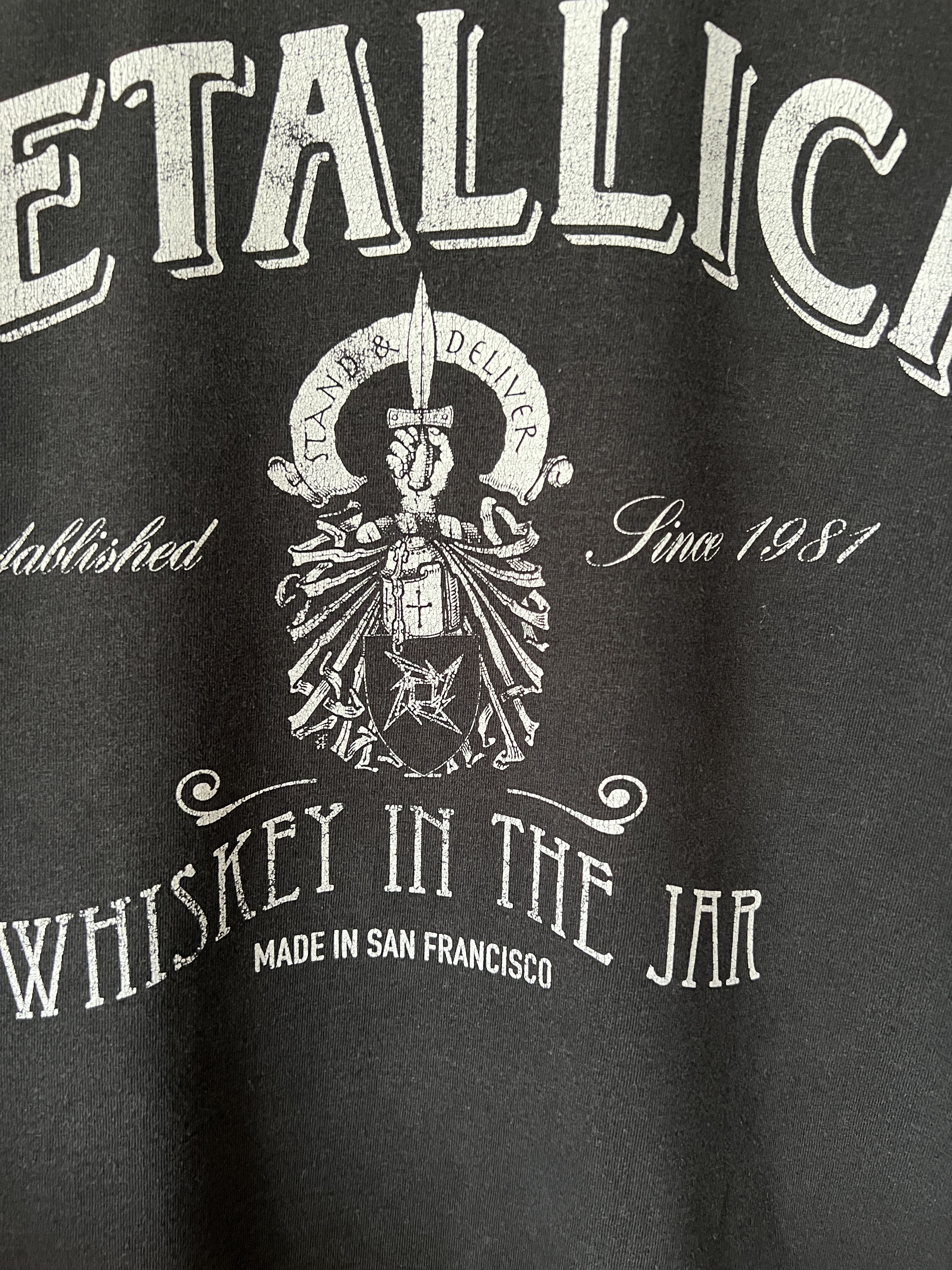 Band Tees Vintage 2000s Metallica Whiskey In The Jar Rock Band T-shirt Size US L / EU 52-54 / 3 - 8 Thumbnail
