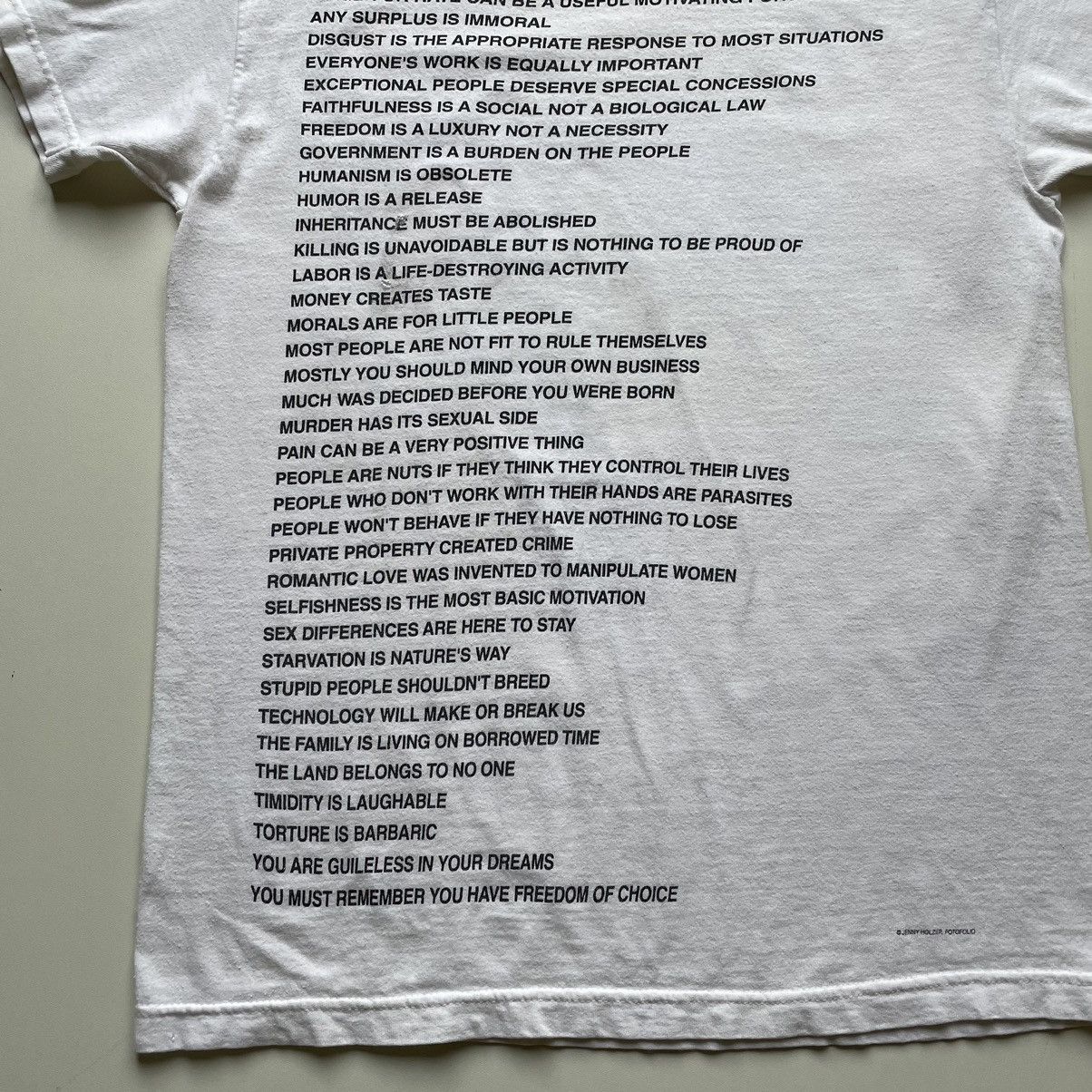 Vintage Vintage 90s Jenny Holzer Truisms Art Graphic T Shirt Small Size US S / EU 44-46 / 1 - 3 Thumbnail