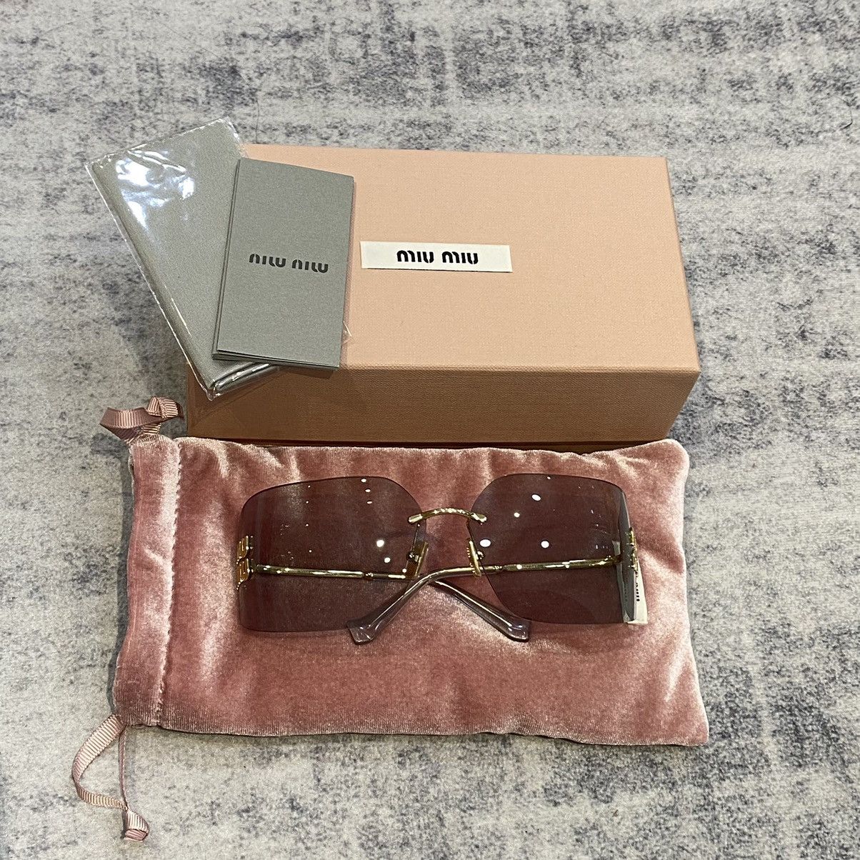 Miu Miu MIU MIU MU 54YS 5AK30B Sunglasses LIGHT GREY Size ONE SIZE - 14 Thumbnail