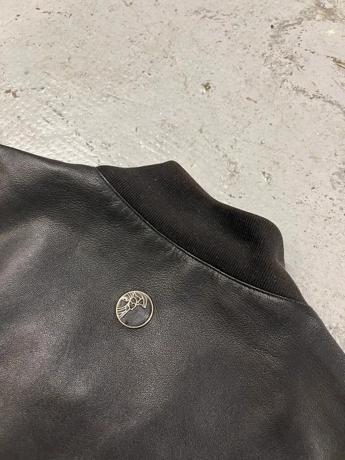 Versace 2000s Versace Black Leather Bomber Jacket Size US M / EU 48-50 / 2 - 8 Thumbnail