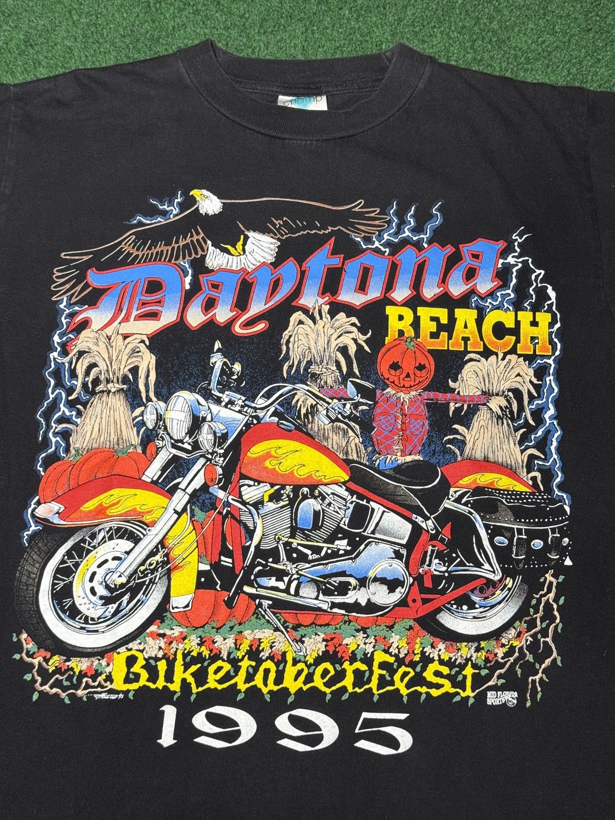 Harley Davidson 90s Daytona Beach Bikertoberfest October Halloween T Shirt Size US M / EU 48-50 / 2 - 2 Thumbnail