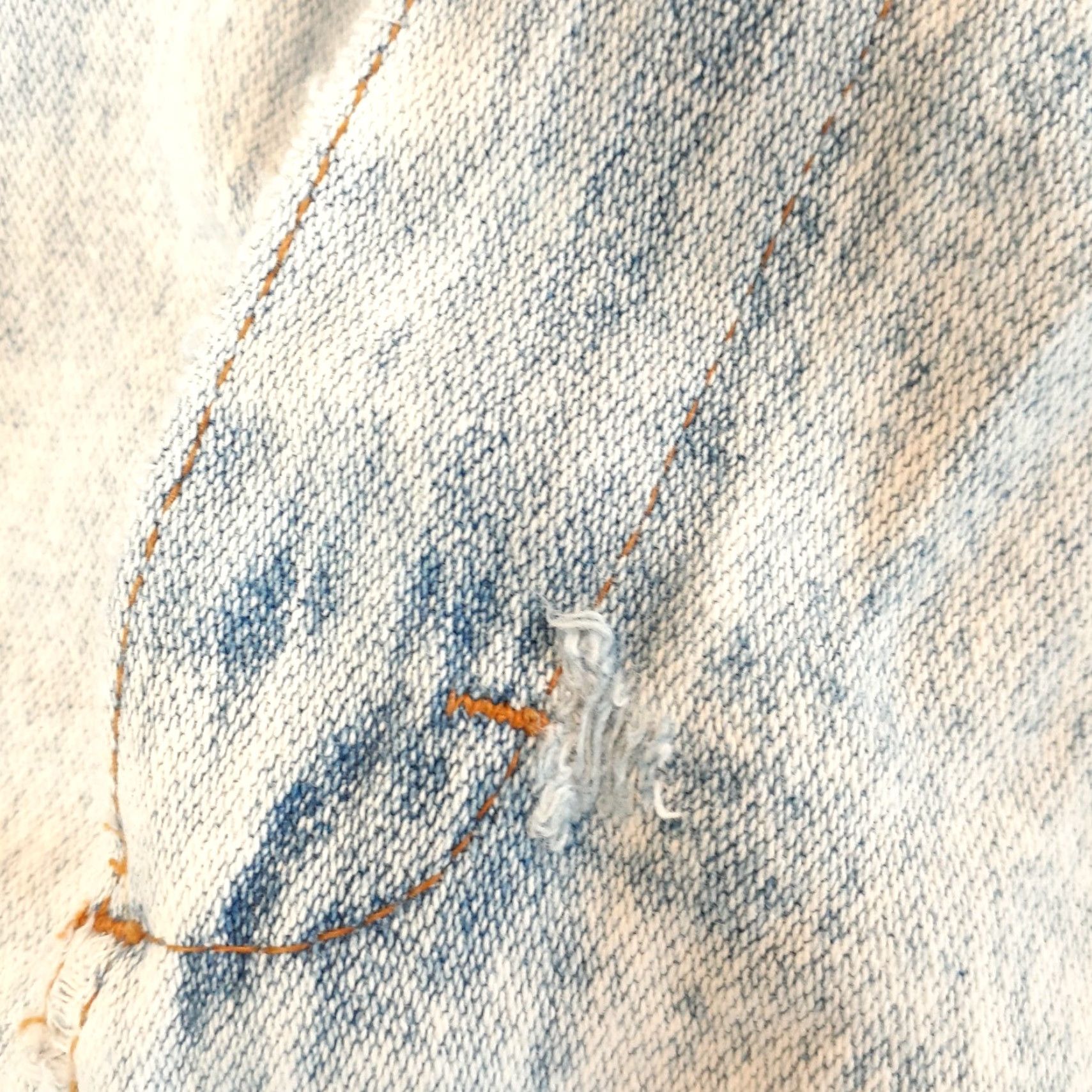 Vintage VINTAGE Cap Ferrat Denim Capri Jeans Womens Regular 26 26x16 Acid Wash High Waist Distressed Blue 90s Style Girls/Mens? Size 26" / US 2 / IT 38 - 7 Thumbnail