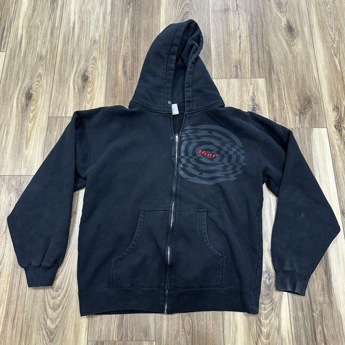 Other Y2K Thor MX Racing Motocross Full Zip Hoodie Made in USA Size US L / EU 52-54 / 3 - 1 Thumbnail