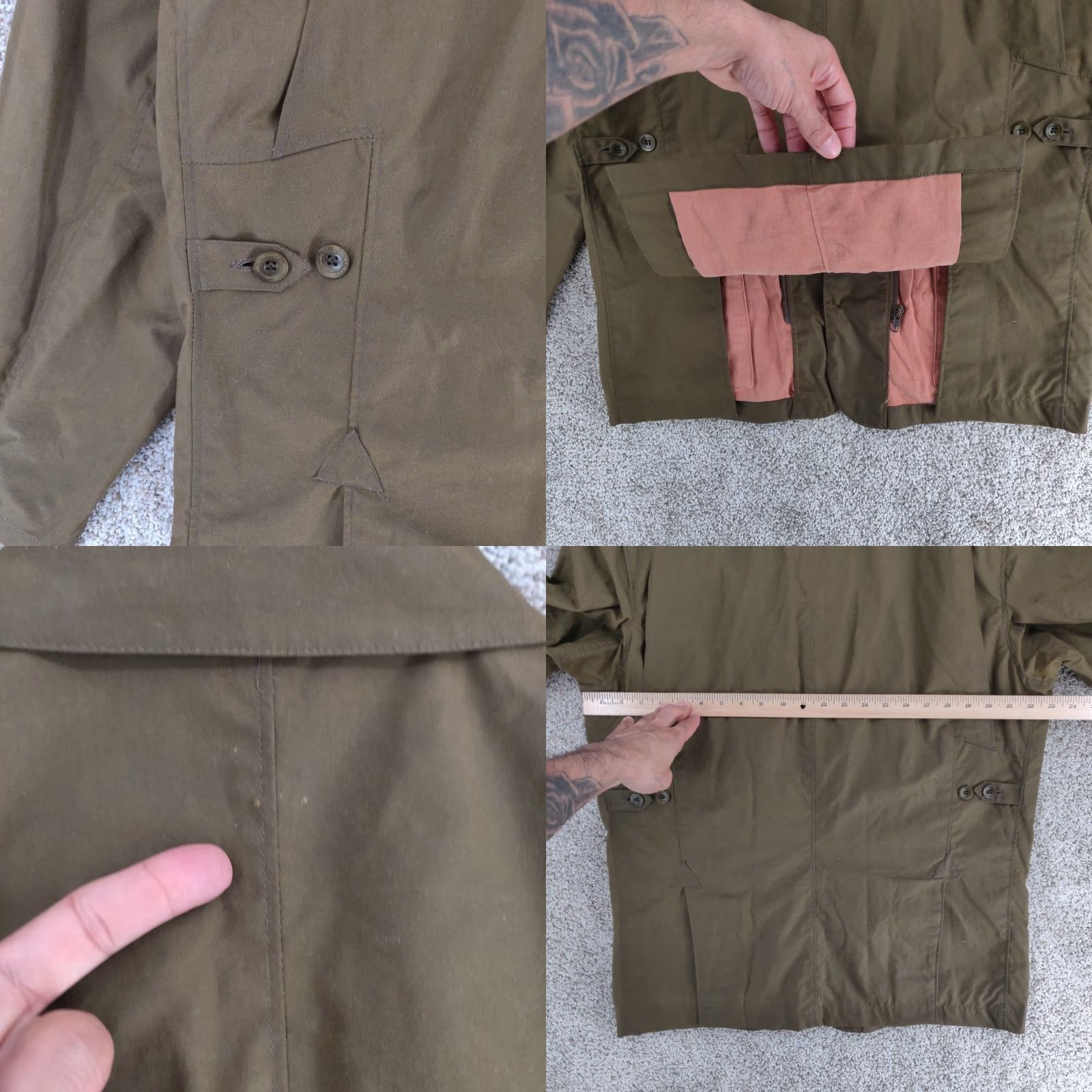 Vintage Tom Beckbe Alabama Waxed Outdoor Jacket Mens M Green Zip Snap Button Casual Size US M / EU 48-50 / 2 - 10 Thumbnail