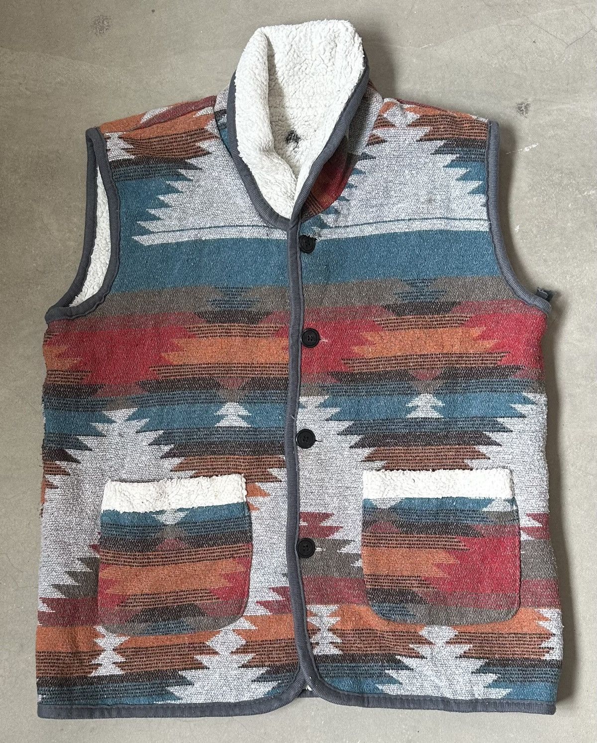 Vintage VINTAGE NAVAJO FLEECE INNER VEST Size US M / EU 48-50 / 2 - 1 Thumbnail