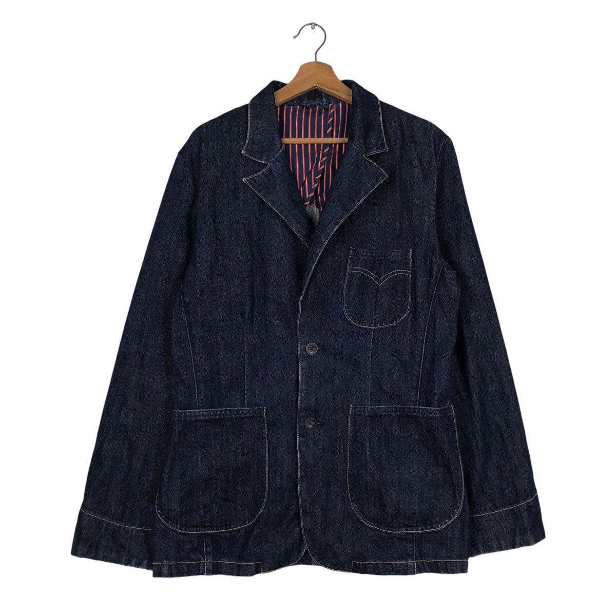 Levi's 📌Vintage Denim Chore Work Jacket Denim Levi's Multi Pocket Size US L / EU 52-54 / 3 - 2 Thumbnail