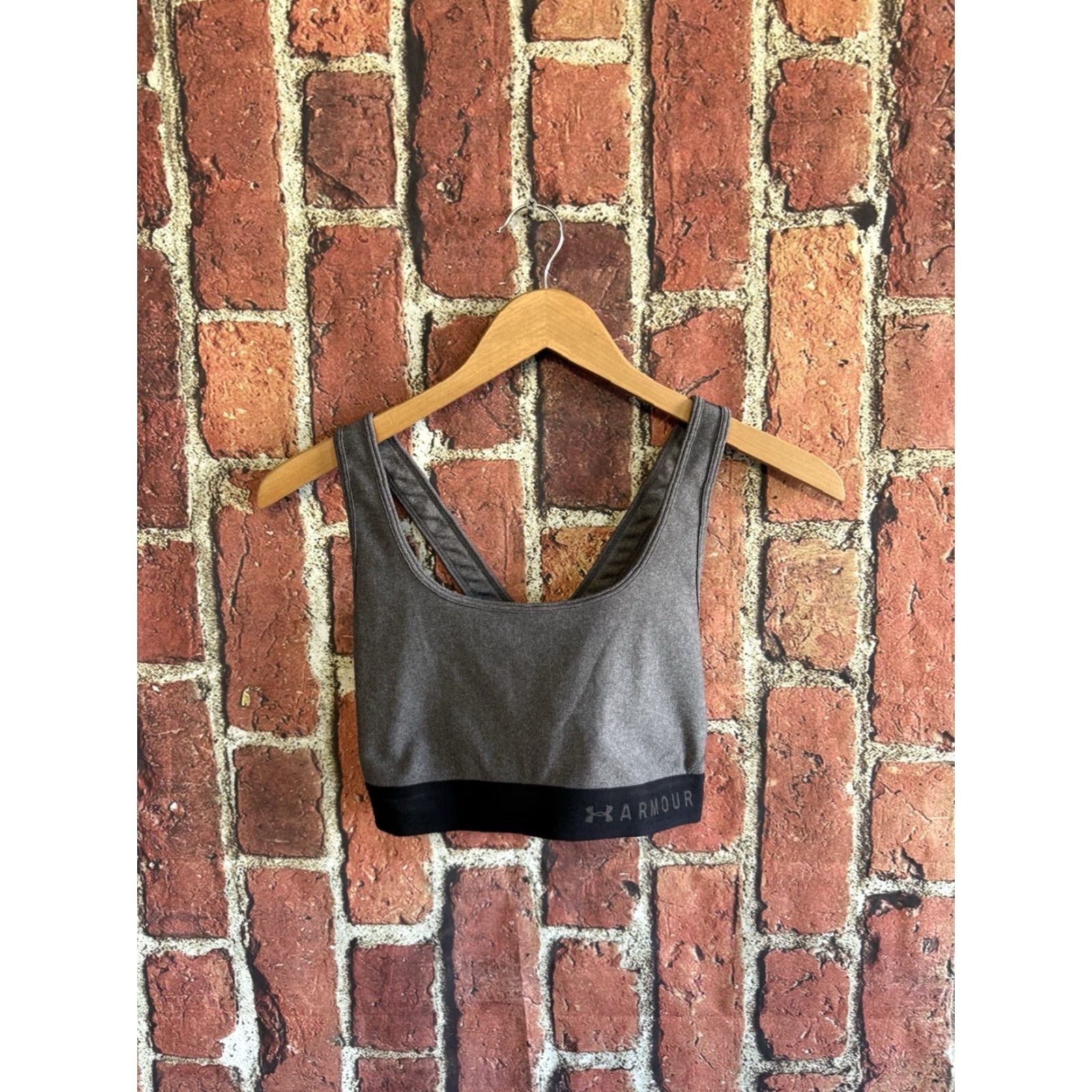 Under Armour Under Armour Woman Sports Bra Gray L Size Large Athletic Activewear Bra Womens Size ONE SIZE - 2 Thumbnail
