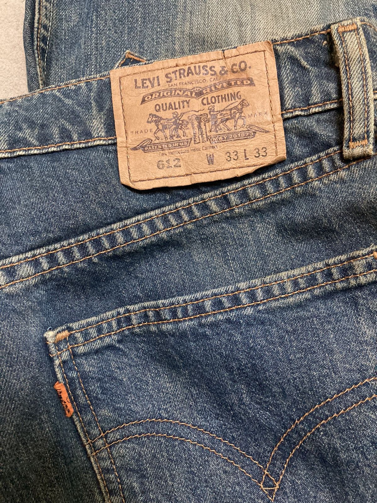 Levi's Vintage Distressed Levi’s Orange Tab 612 Blue Jeans Size US 33 - 12 Thumbnail