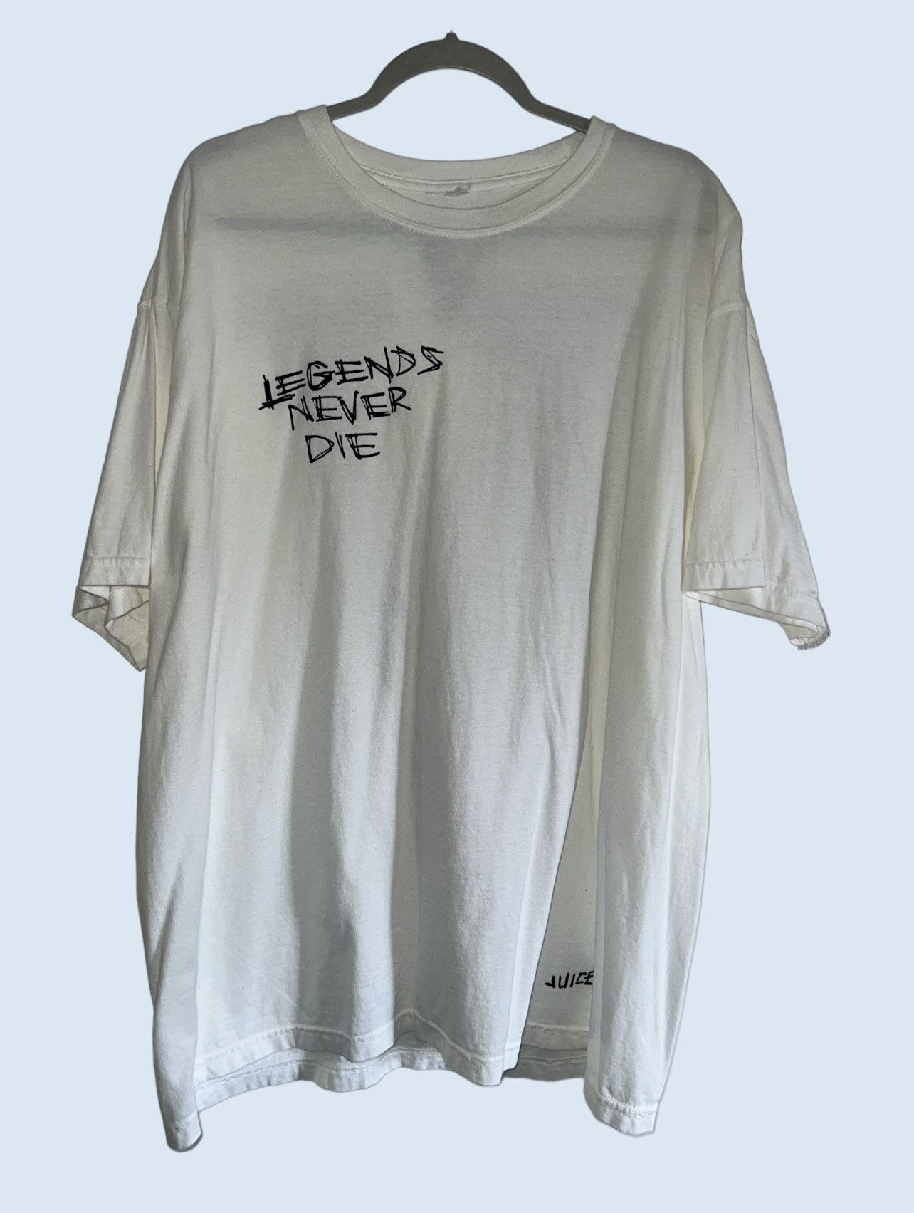 image of Juice Wrld X Vlone Legends Never Die Tee in White, Men's (Size XL)