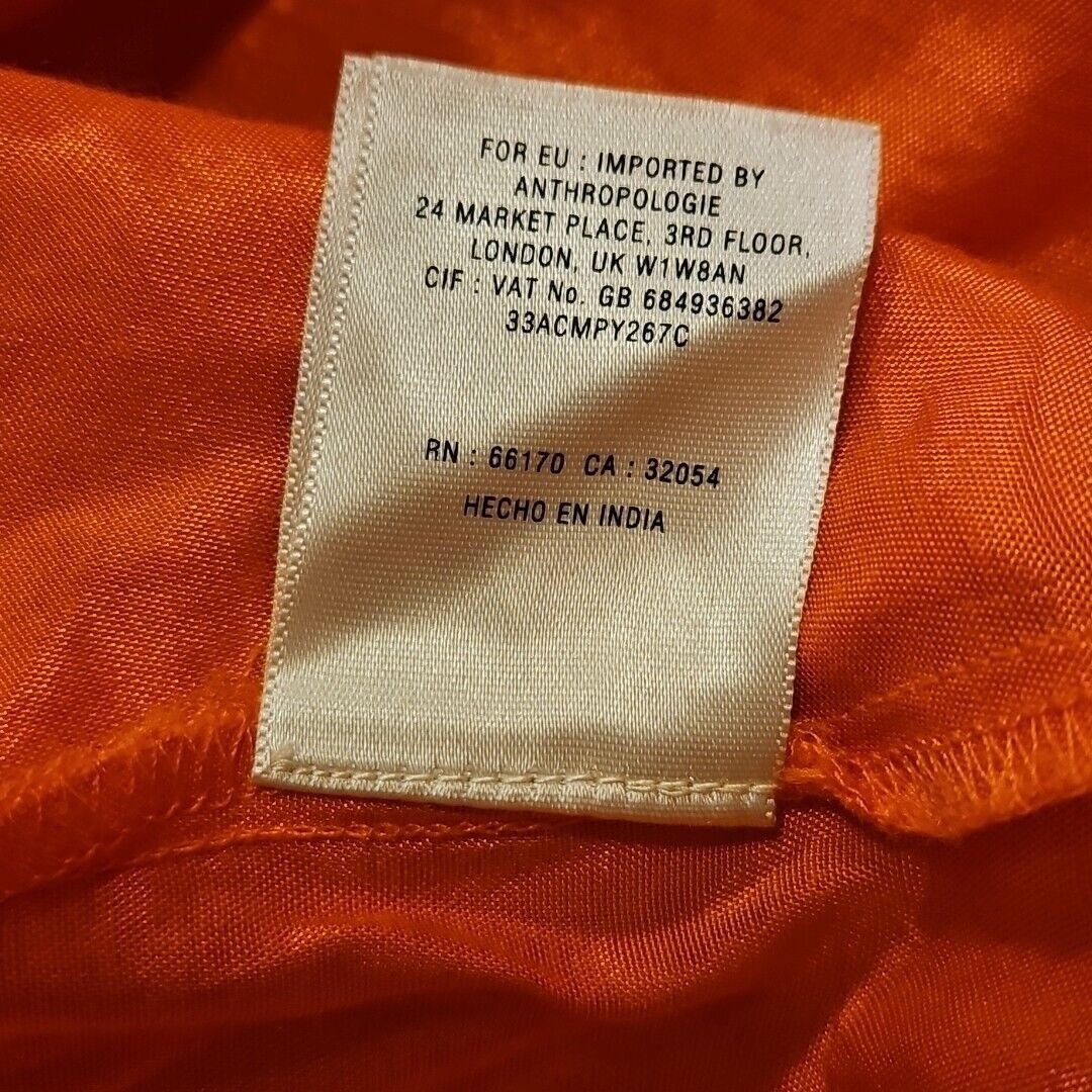 Anthropologie Moulinette Soeurs Anthro Dress Womens 0 Orange Crochet Medal Size XS / US 0-2 / IT 36-38 - 17 Thumbnail