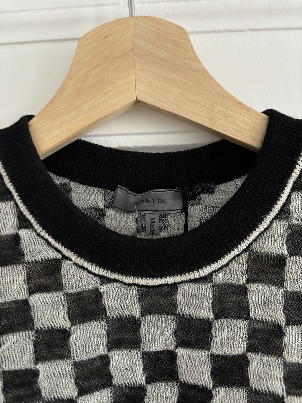 Lanvin Checkerboard Knit fw18 Size US S / EU 44-46 / 1 - 4 Thumbnail
