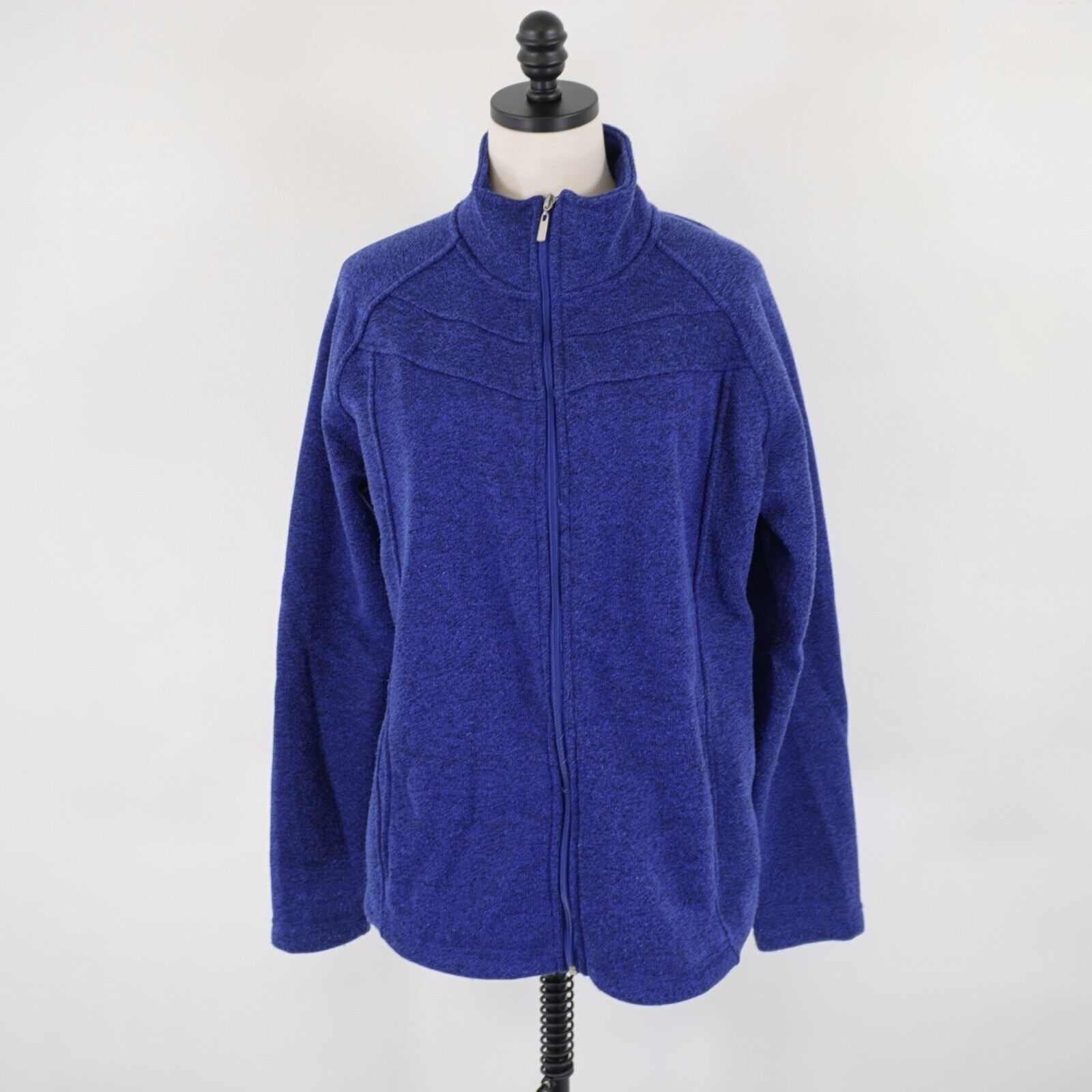 Designer Jason Maxwell Royal Blue XL Full Zip Polyester Mock Neck Swe Size XL / US 12-14 / IT 48-50 - 1 Thumbnail