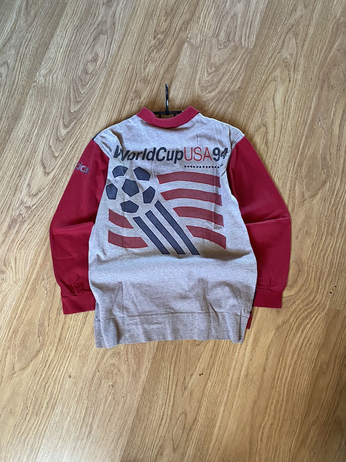 Adidas Vintage Adidas 1994 WorldCupUsa 94 LongSleeve Regby Rare SzS Size US S / EU 44-46 / 1 - 1 Thumbnail