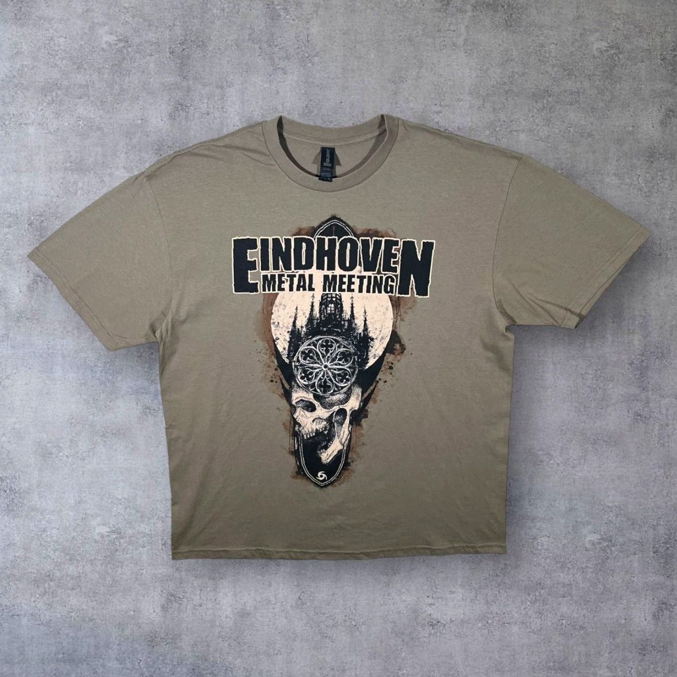 Gildan Eindhoven Metal Meeting Heavy Metal Music Band Festival Lineup Brown T-Shirt XL Mens Short Sleeve 100% Cotton Brand Gildan Size US XL / EU 56 / 4 - 2 Thumbnail
