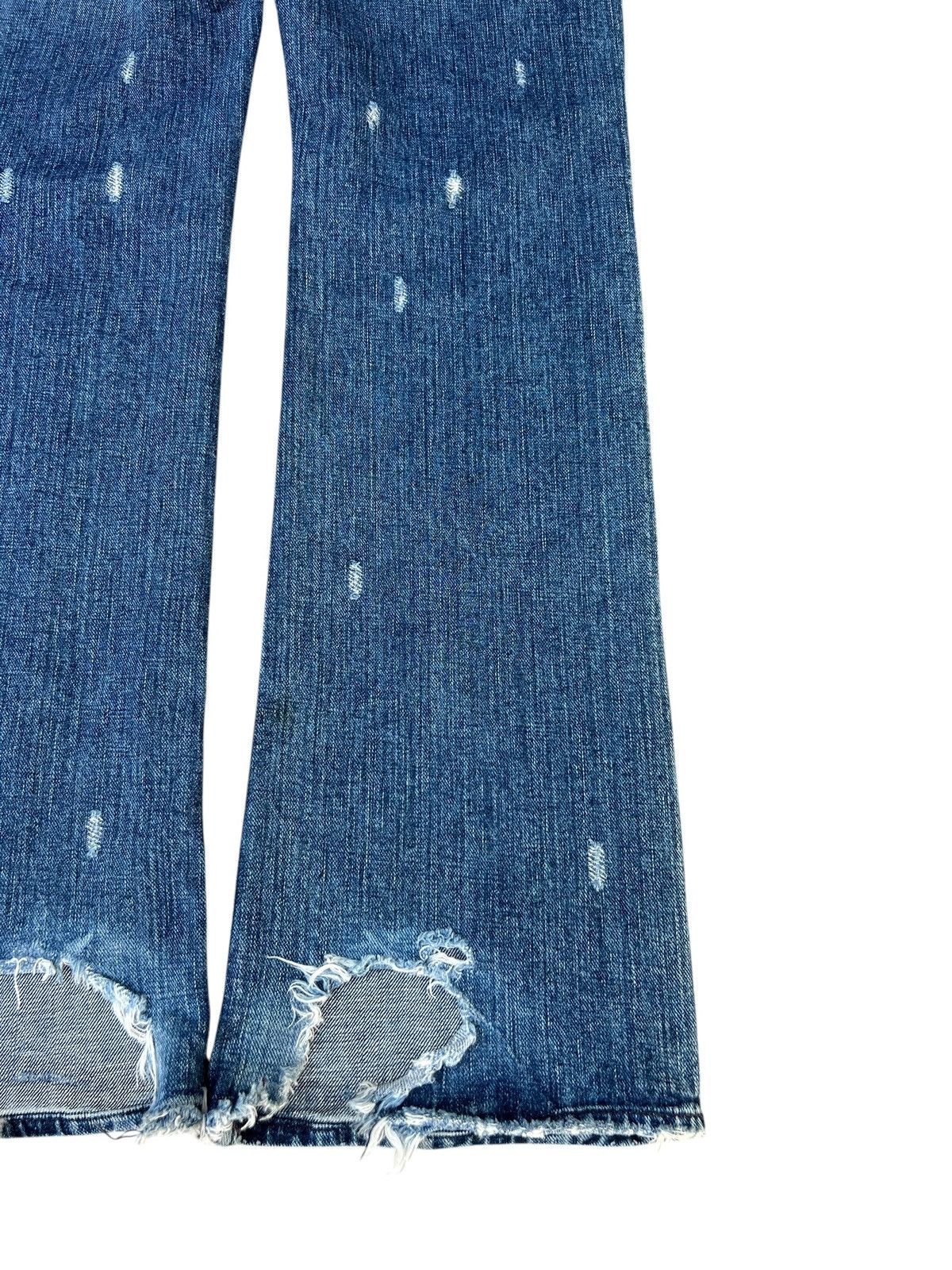 Vintage ABX. Japan Ripped Distressed Denim Studded Bootcut Jeans Size US 30 / EU 46 - 18 Thumbnail