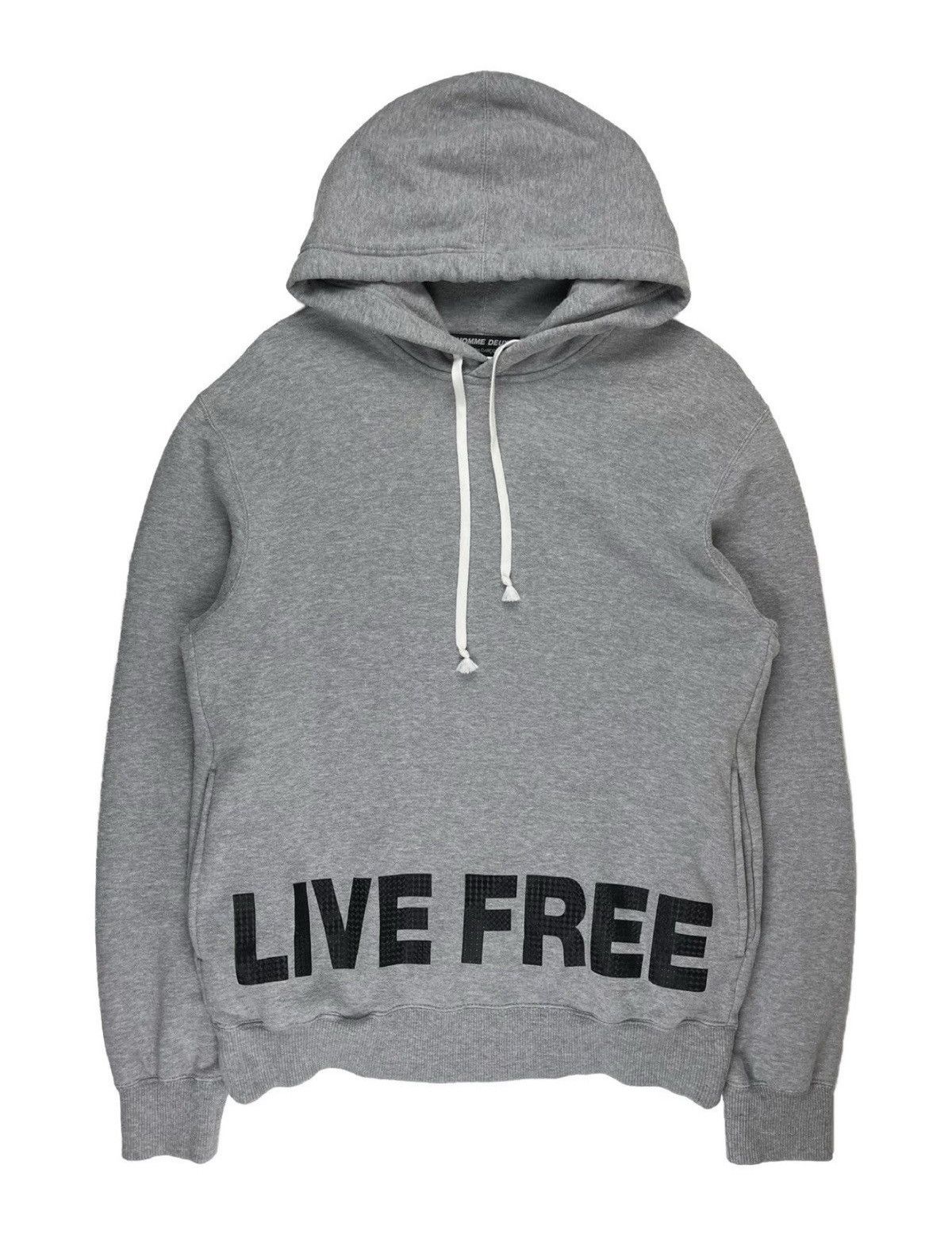 Comme des Garcons × Comme des Garcons Homme Deux × Comme des Garcons Homme Plus SS20 Comme des Garcons Homme Deux Live Free Print Hoodie Size US M / EU 48-50 / 2 - 1 Thumbnail