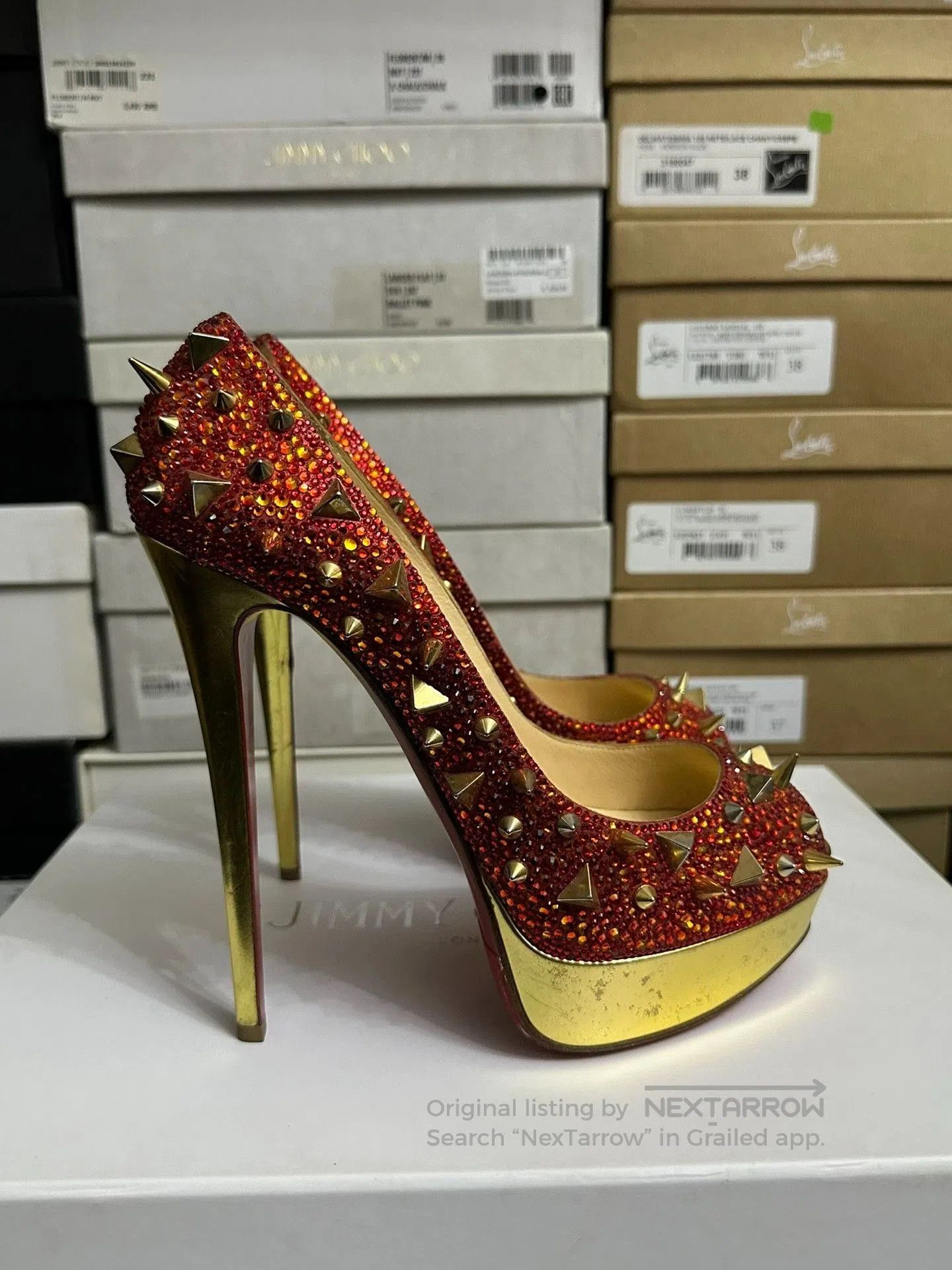 Christian Louboutin Christian Louboutin Red High Heels. Size US 8 / IT 38 - 3 Thumbnail