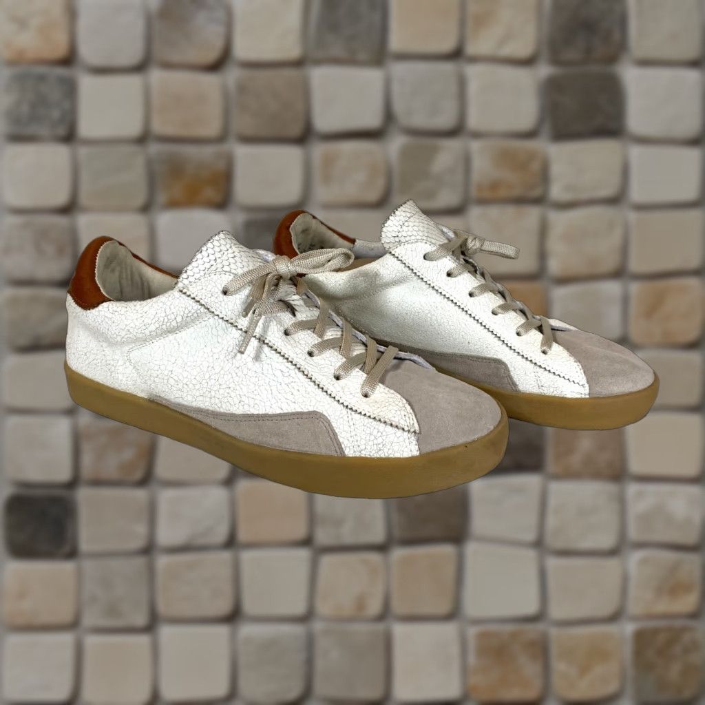 Sam Edelman Sam Edelman Prima Sneakers Women Leather White Gray Size US 8.5 Size US 7 / IT 37 - 1 Thumbnail
