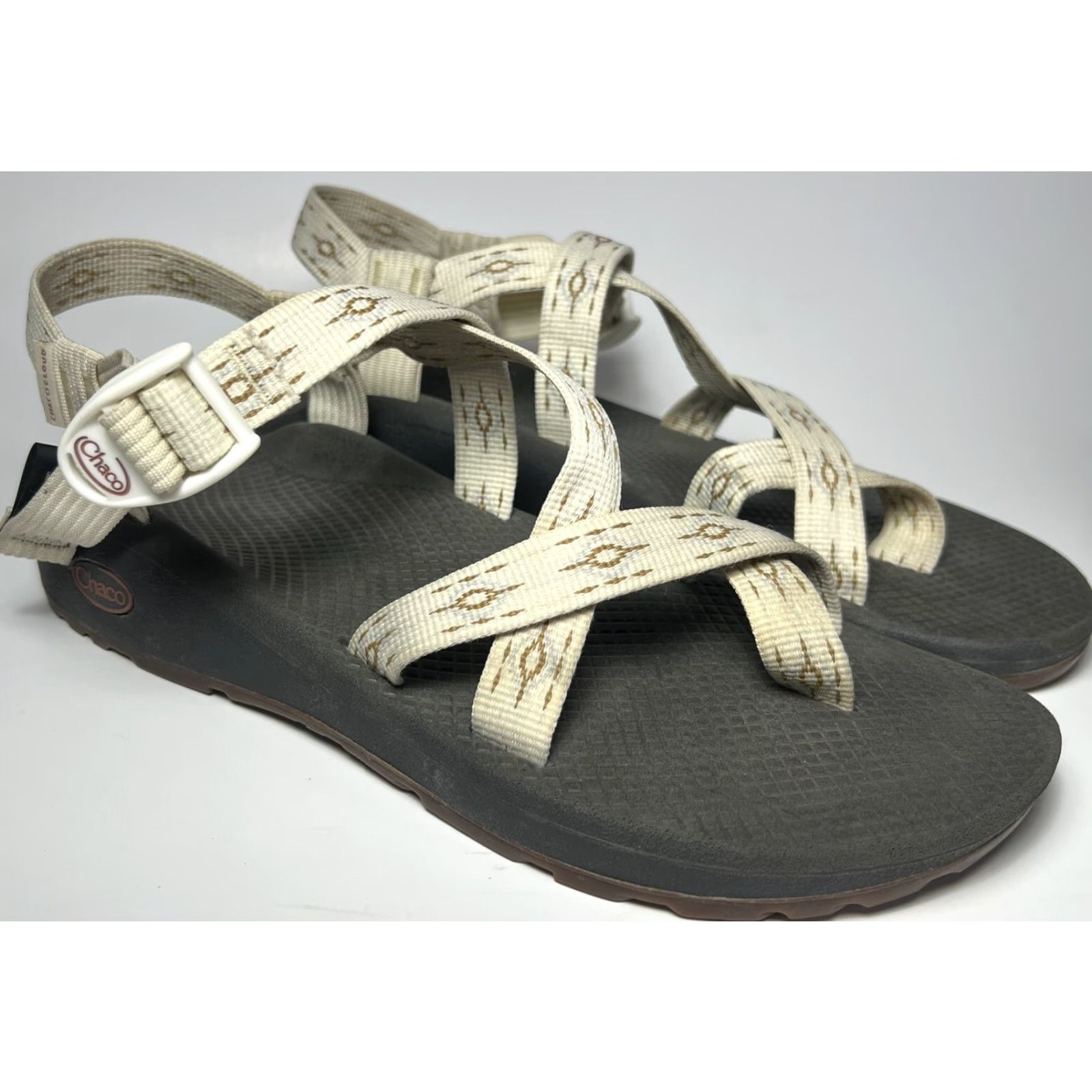 Chaco Chaco Z/Cloud 2 Oculi Sandals Women's Beige Sandals Sz 11 Ankle Strap Rubber Outsole Geometric Buckle Violet? Size US 9 / IT 39 - 2 Thumbnail