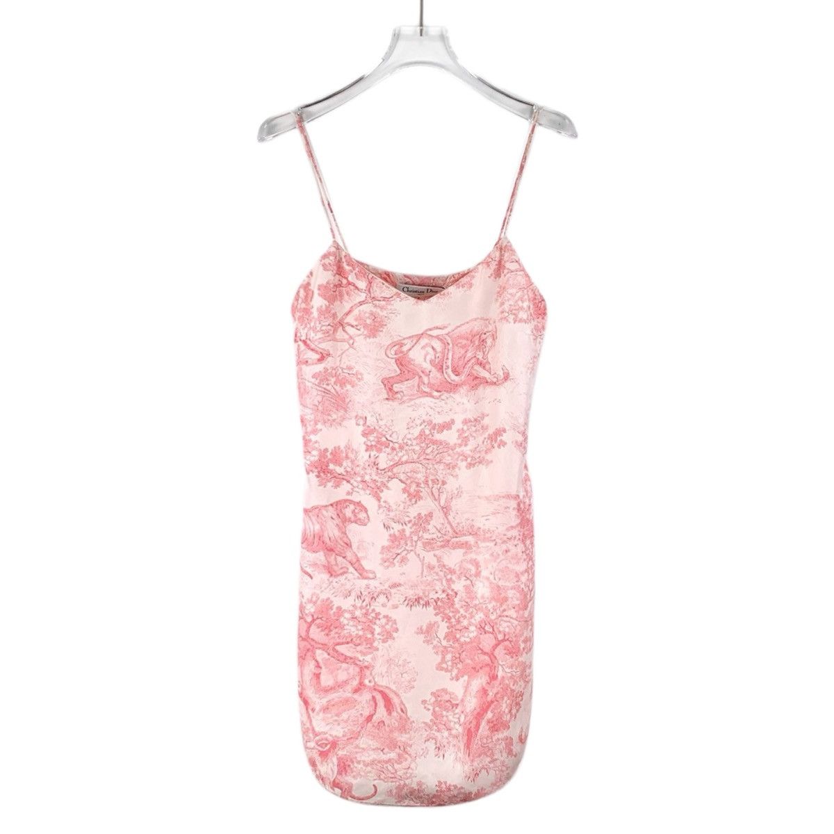 Dior Dior Pink Jungle Animal Printed Silk Camisole Dress K26WX Size XS / US 0-2 / IT 36-38 - 1 Thumbnail